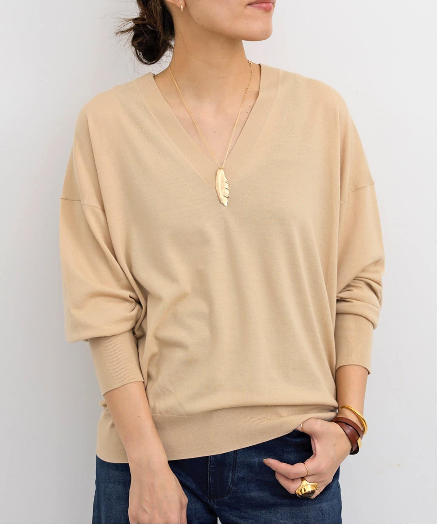 WISH High Gauge V Neck Pullover（ニット／セーター）｜L'Appartement