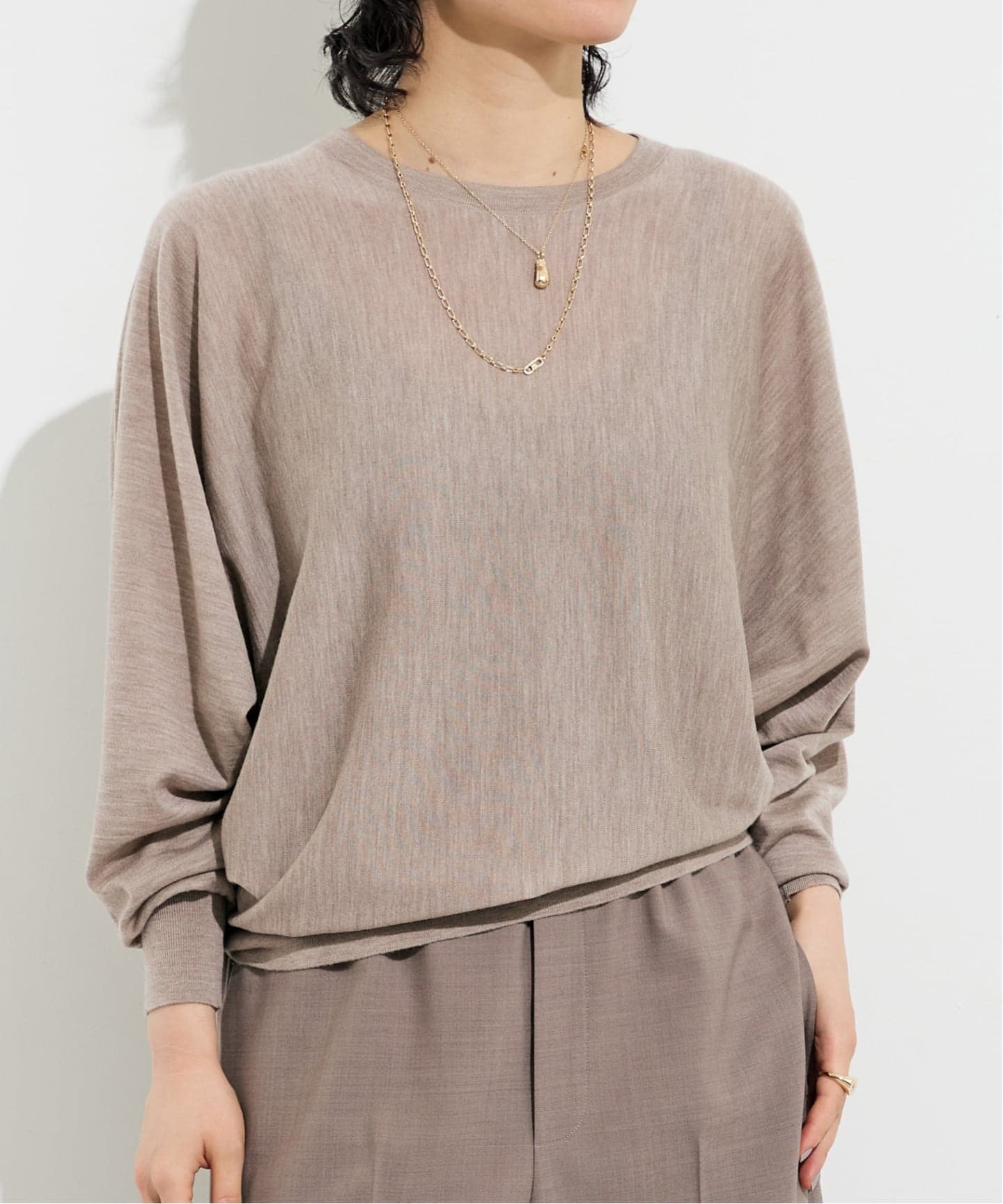WISH DOLMAN ASYMMETRY PULL OVER（ニット／セーター）｜L'Appartement