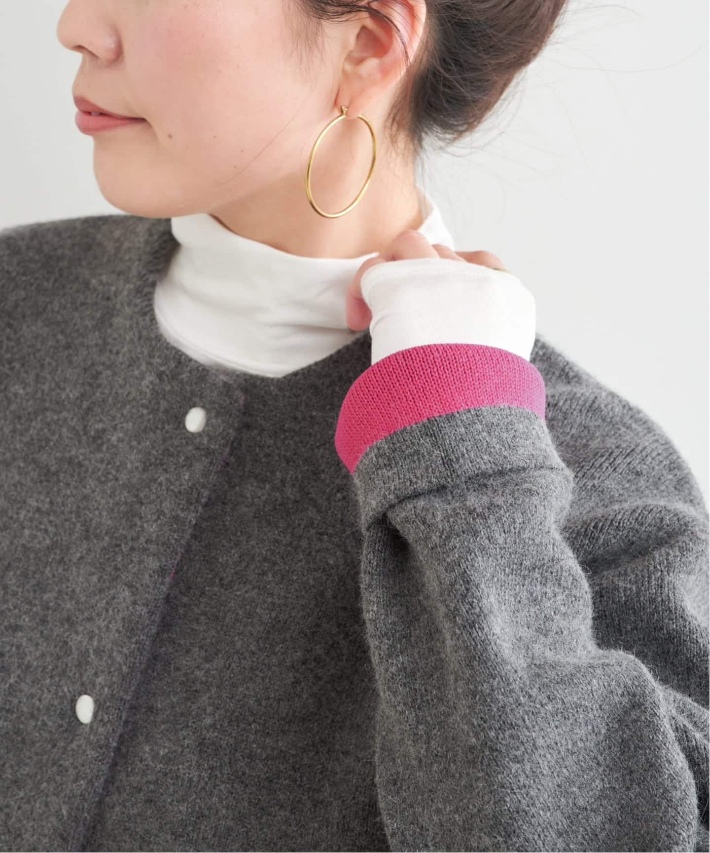 追加3》2層スムース編みニットブルゾン（カーディガン）｜B.C STOCK