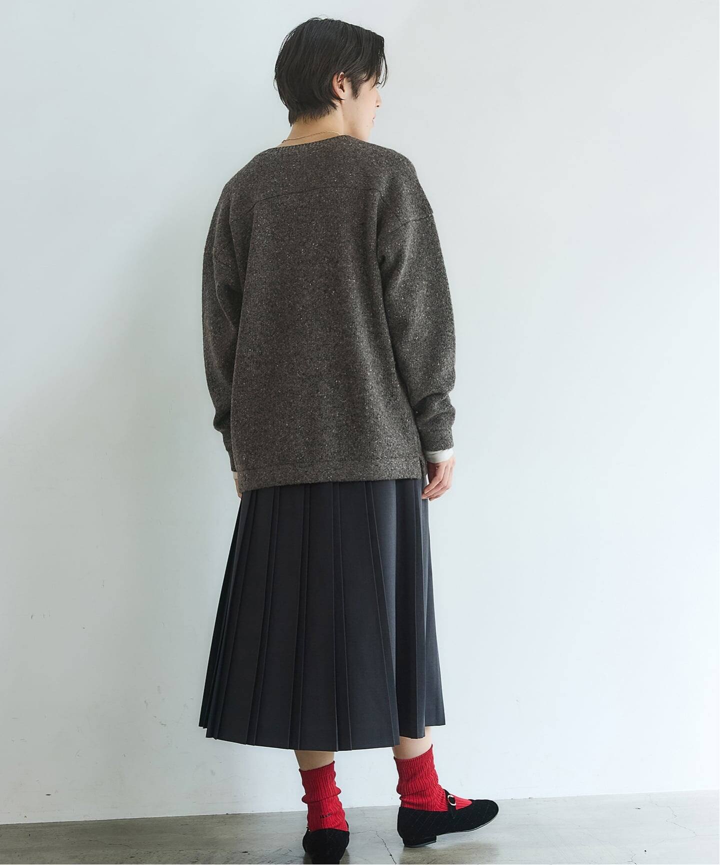 BLACK ローゲージインターシャニット（ニット／セーター）｜IENA