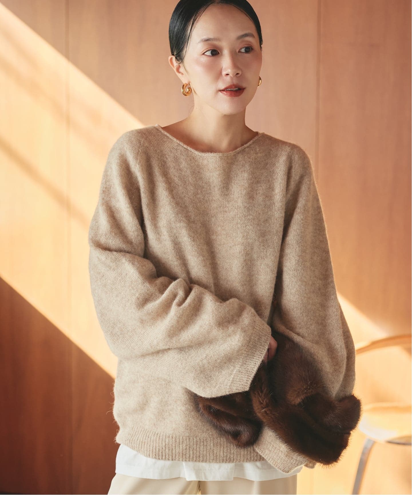 追加》Baby Alpaca ラグラン プルオーバー（ニット／セーター）｜Plage