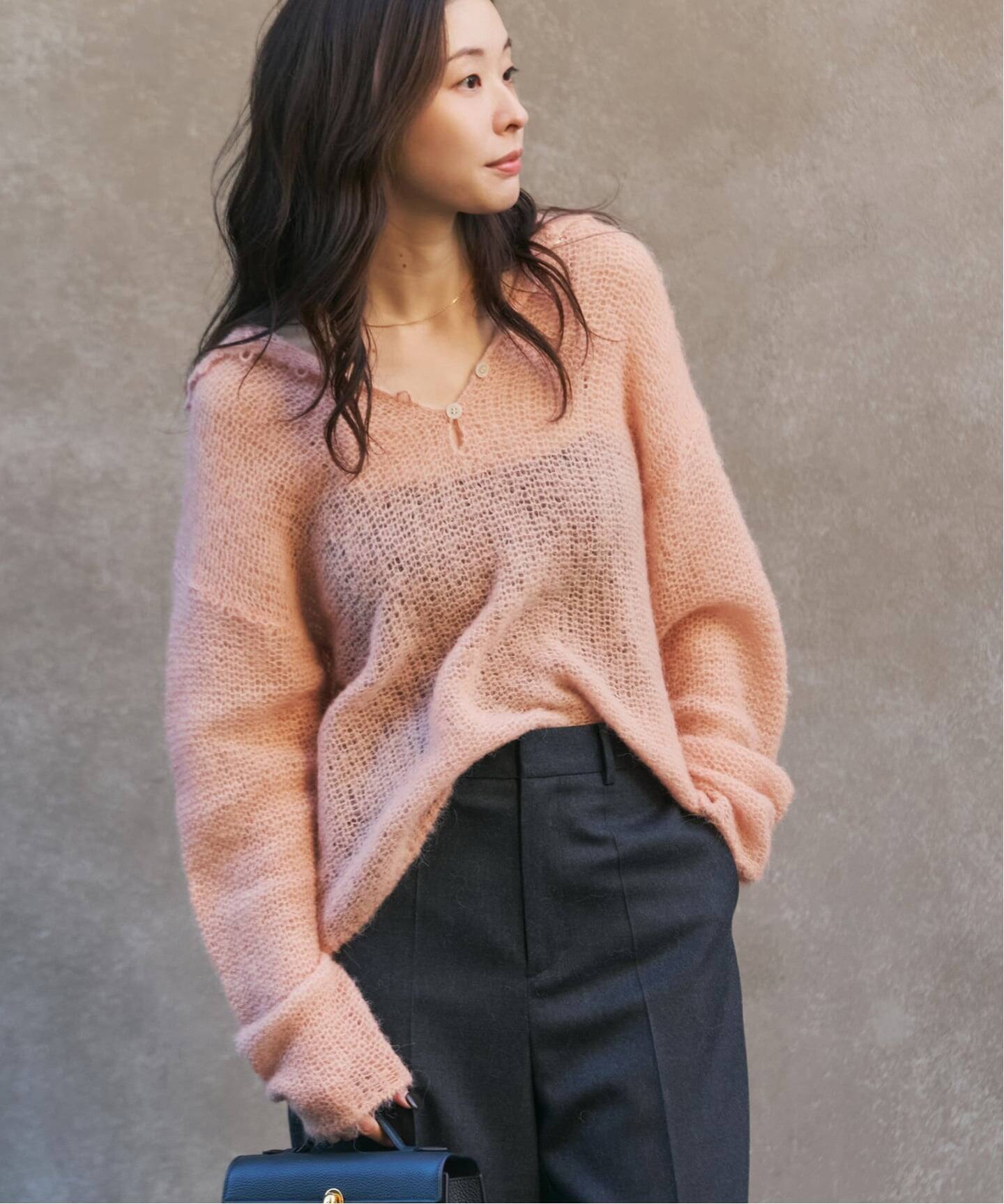 追加》ALPACA MIX BUTTON ニット 3（ニット／セーター）｜Plage