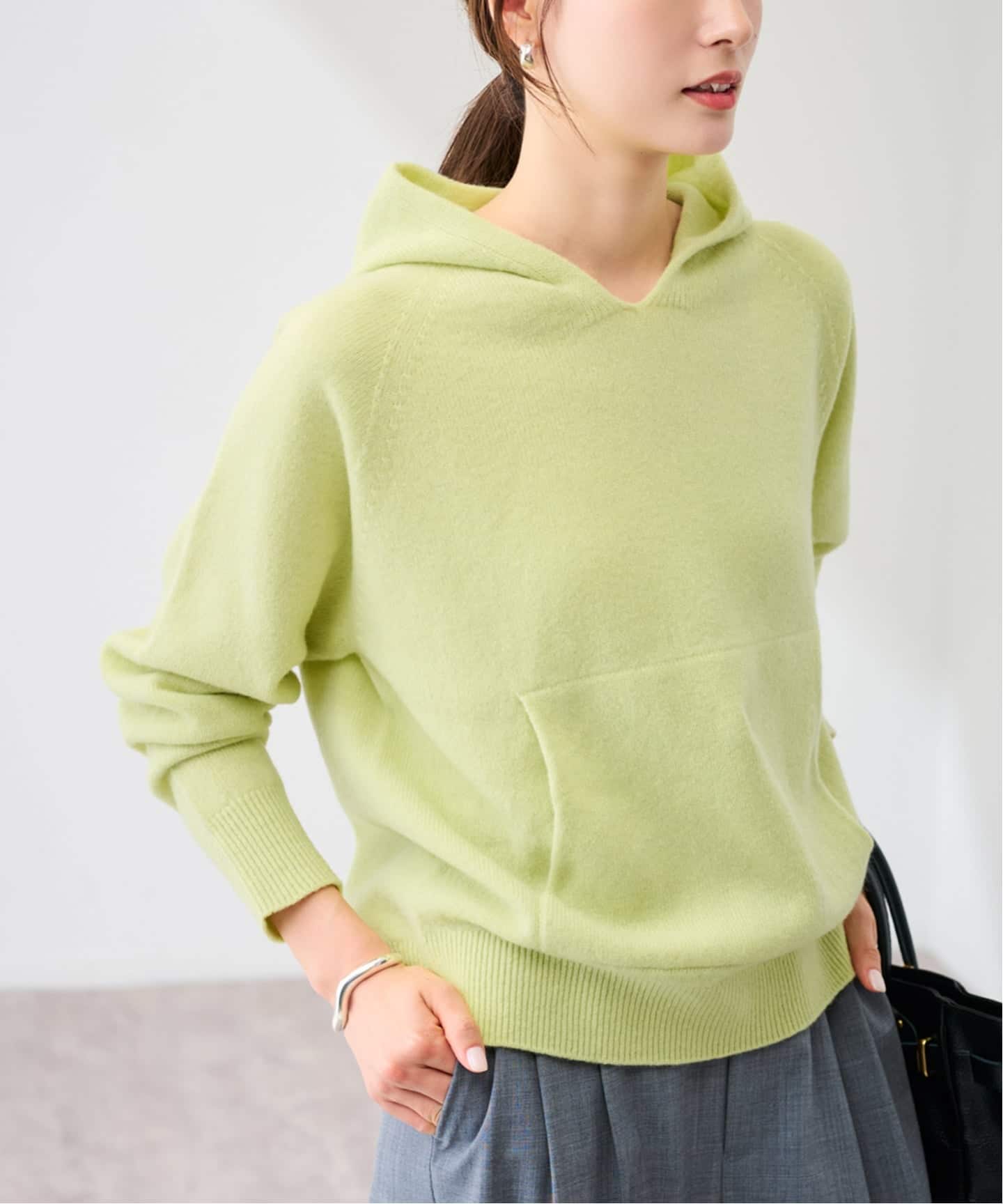 ≪追加≫圧縮ウールフードプルオーバー（ニット／セーター