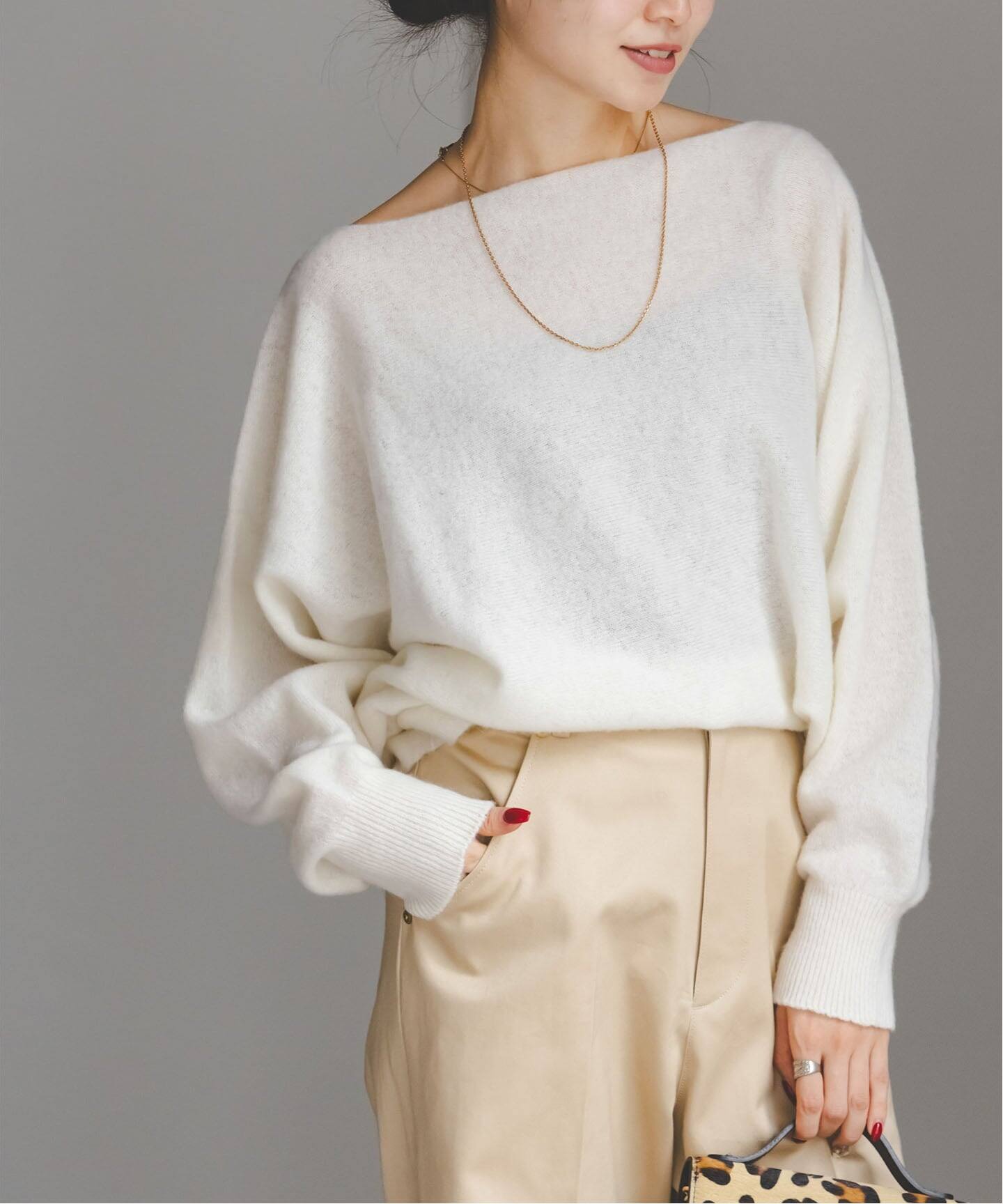 WEB・一部店舗限定追加2》ファインウールドルマンプルオーバー（ニット