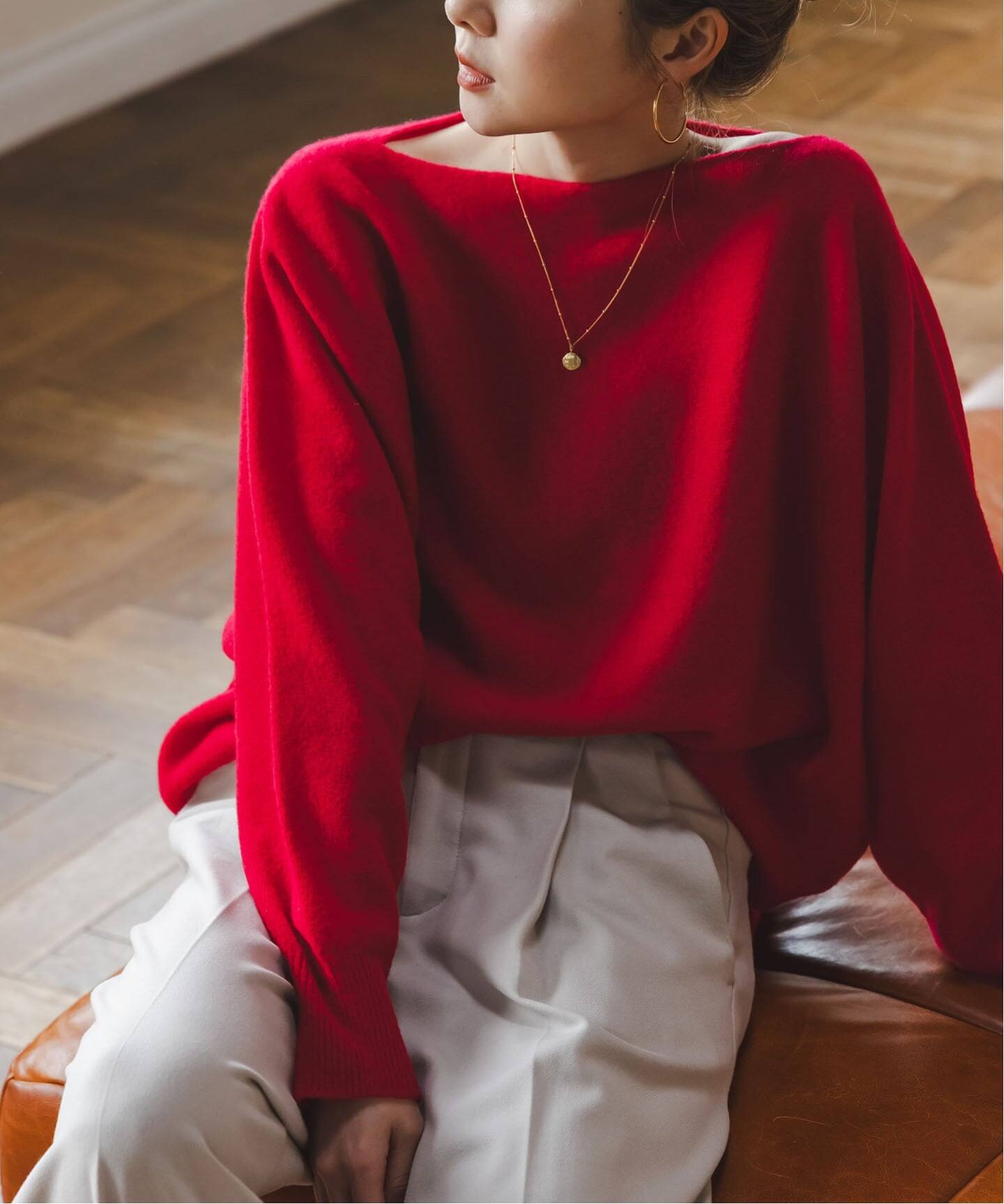 WEB限定カラー・追加4》ファインウールドルマンプルオーバー（ニット