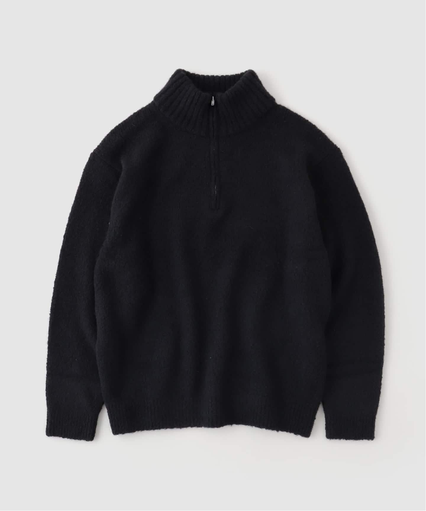 ATON (エイトン) WOOL CASHMERE BOUCLE HALF ZIP スウェット（ニット
