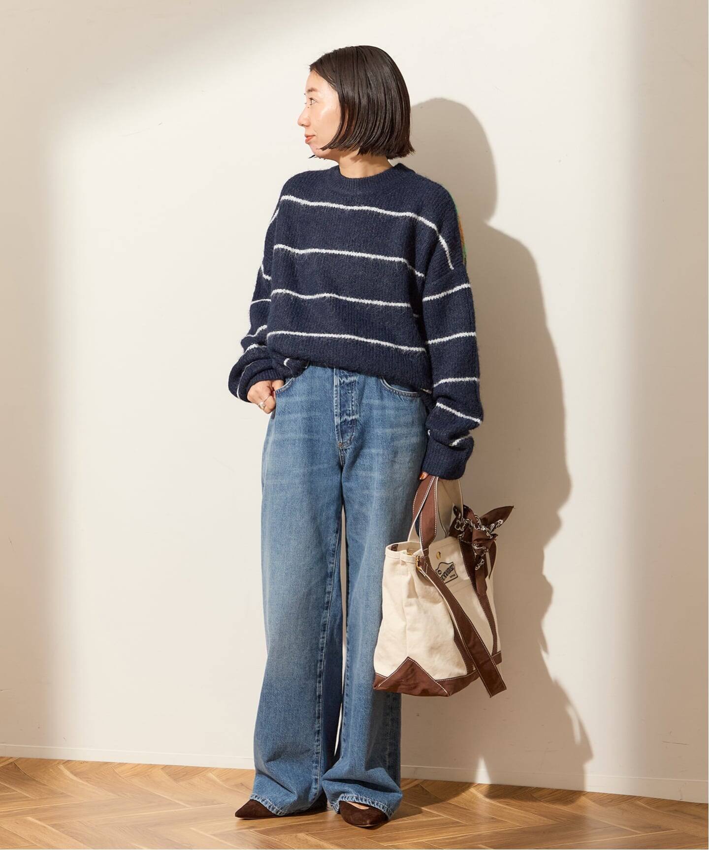 ウールシャギーMIXボーダープルオーバー（ニット／セーター）｜JOURNAL