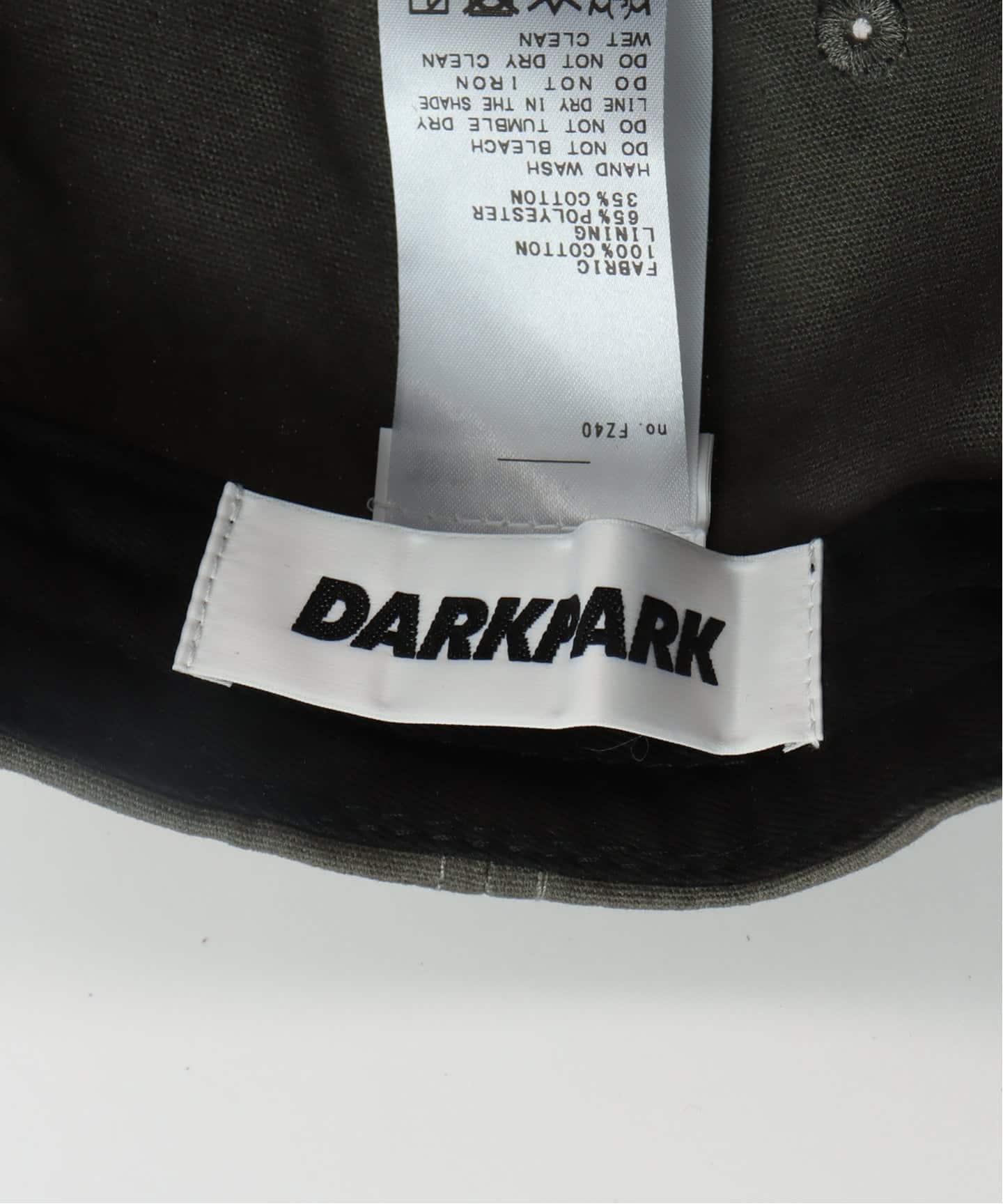 DARKPARK/ダークパーク】EMBROIDERED BASEBALL CAP（キャップ