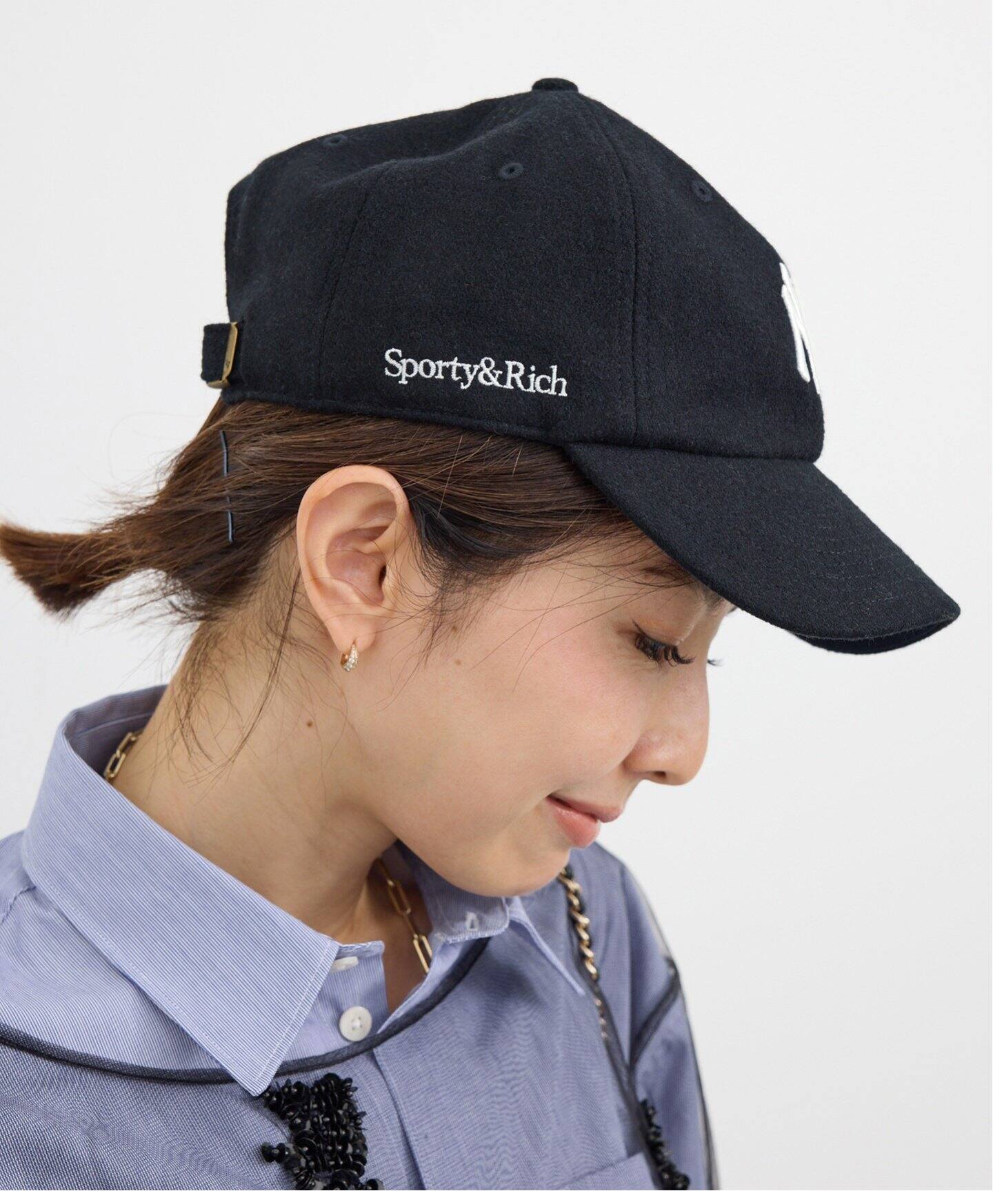 SPORTY&RICH/スポーティアンドリッチ】 YANKEES SERIF WOOL HAT