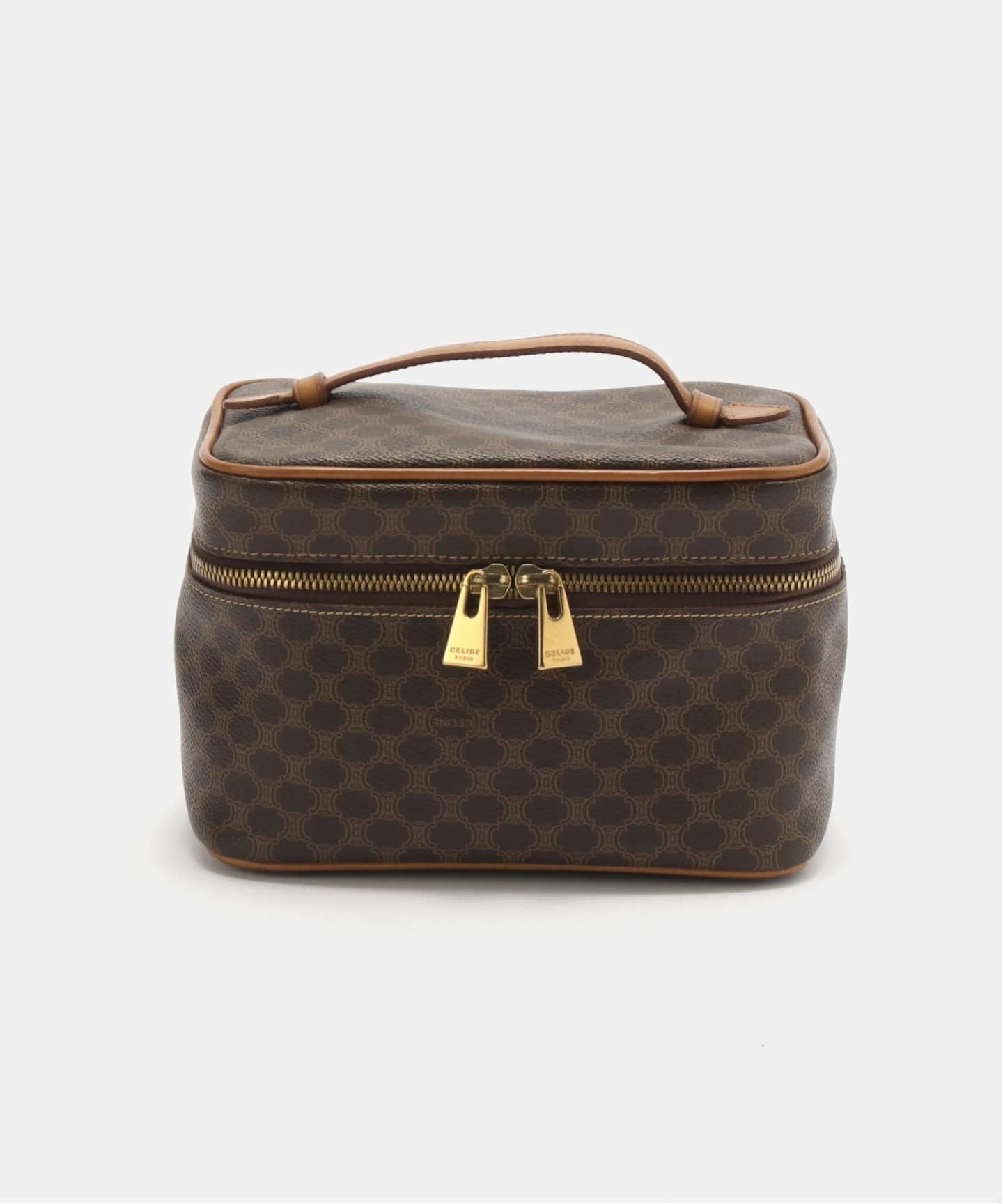 VINTAGE CELINE/セリーヌ】macadam バニティバッグ（ハンドバッグ