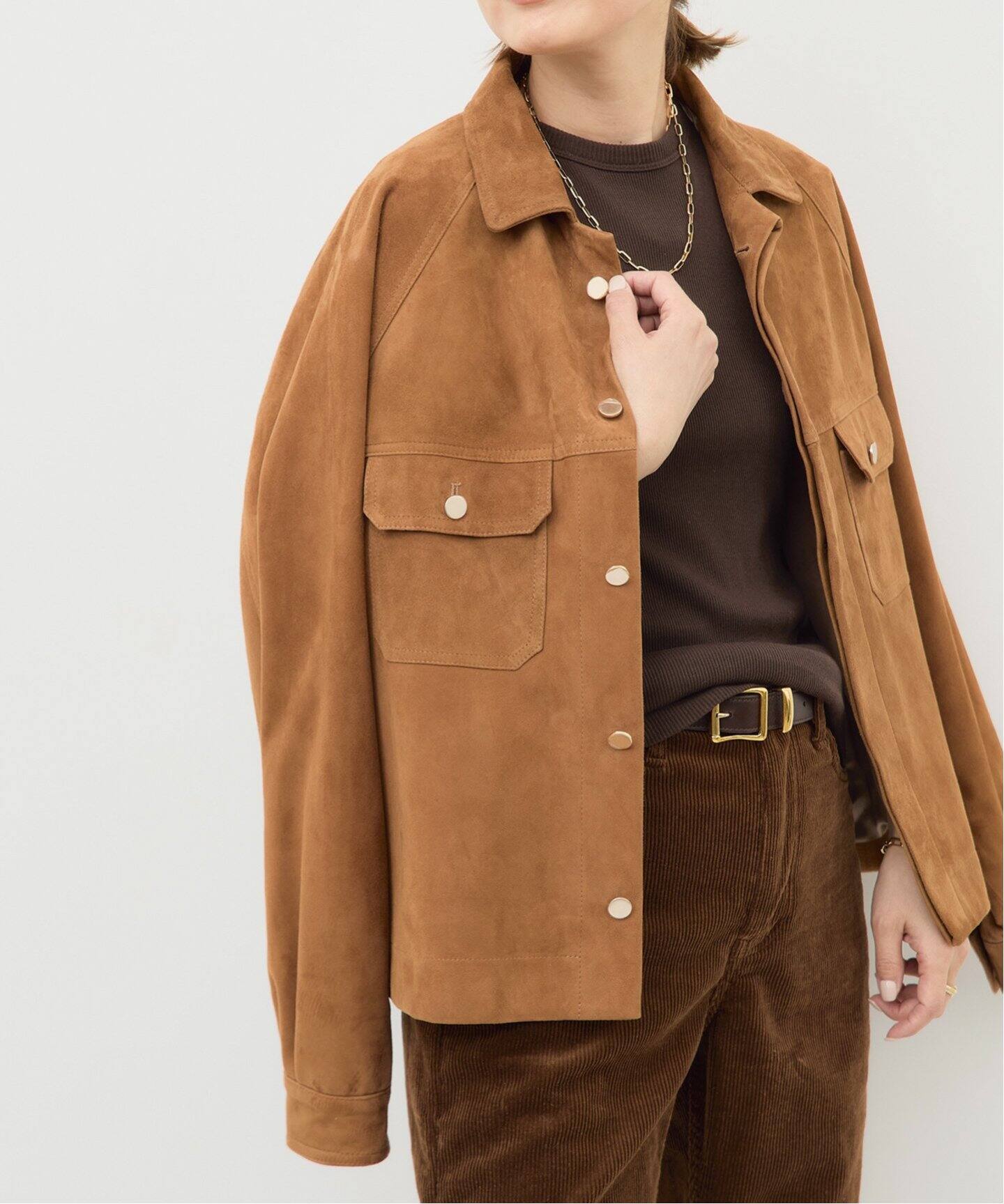 CINQUANTA/チンクアンタ】スエードブルゾン（レザージャケット