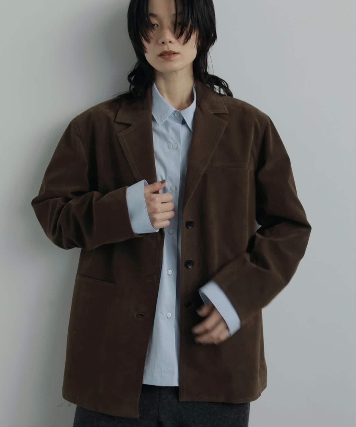 anuke Eco Suede Jacket（テーラードジャケット）｜BOICE FROM