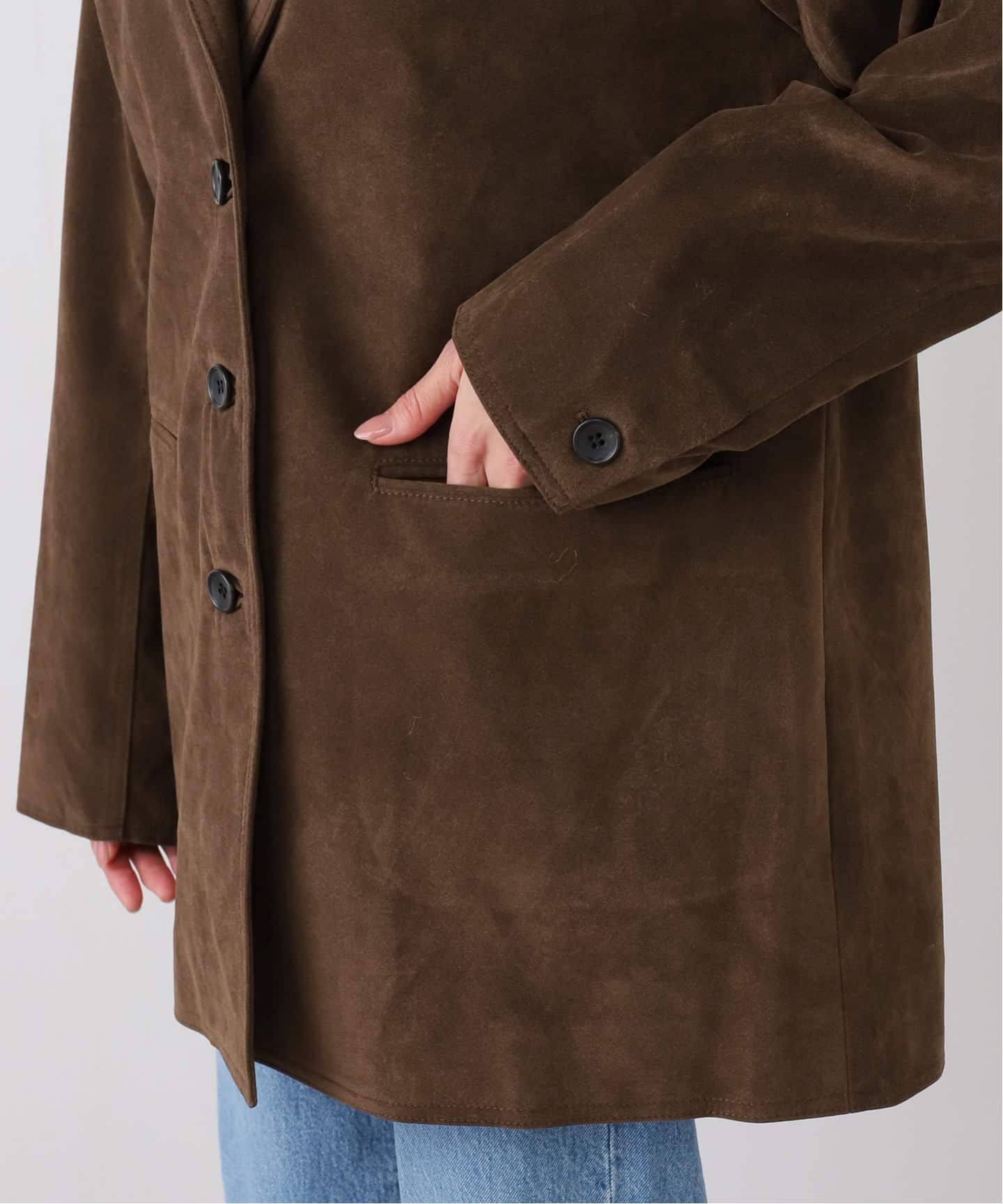 anuke Eco Suede Jacket（テーラードジャケット）｜BOICE FROM
