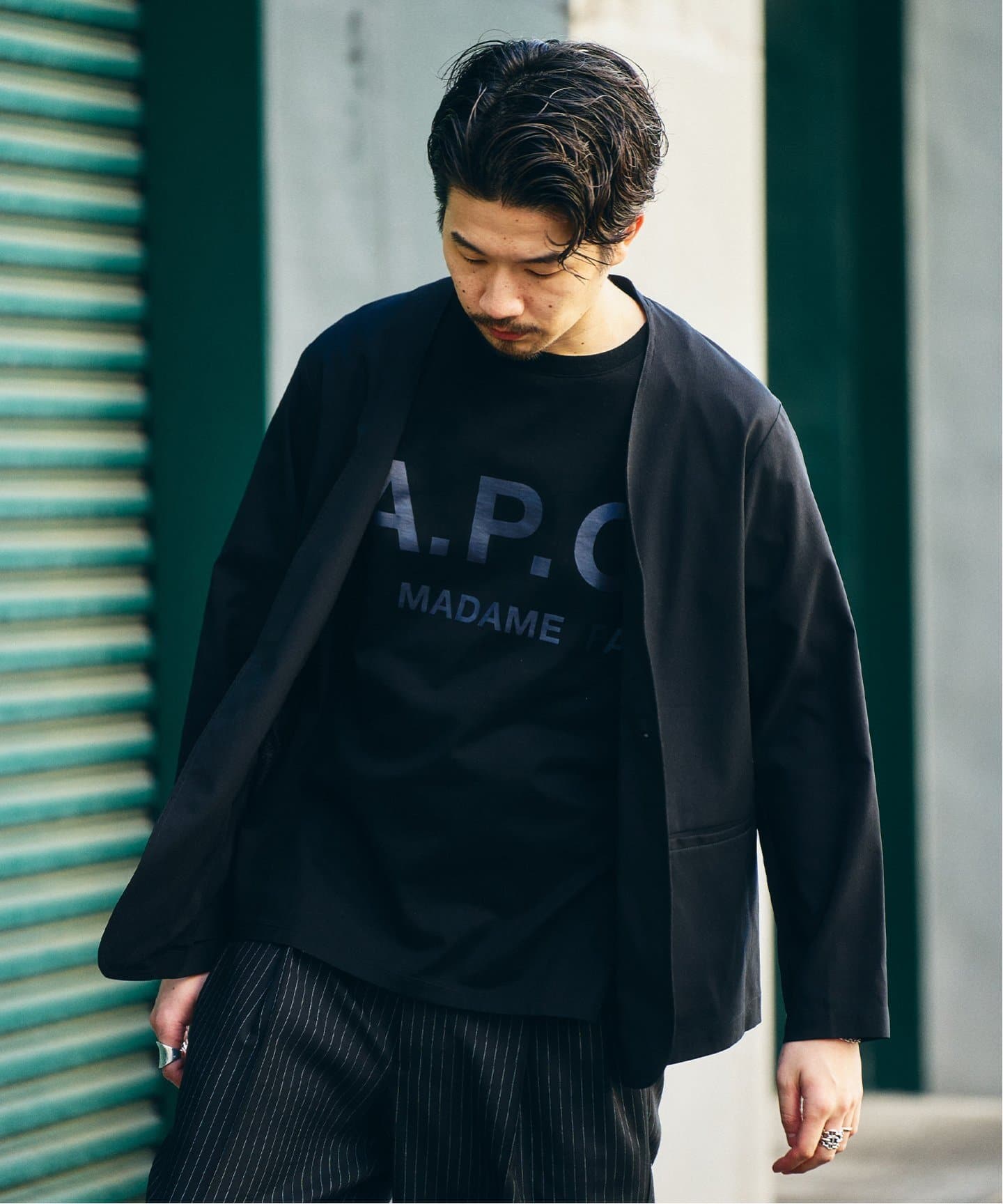 Reflax PBT ウェザーst ジャケット（ノーカラージャケット）｜417