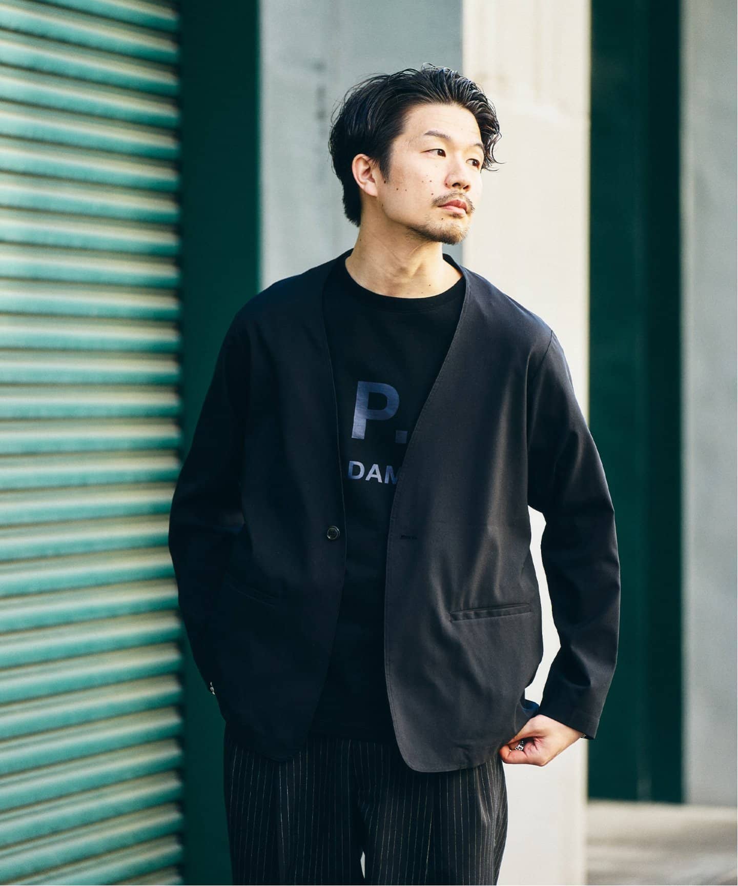 Reflax PBT ウェザーst ジャケット（ノーカラージャケット）｜417