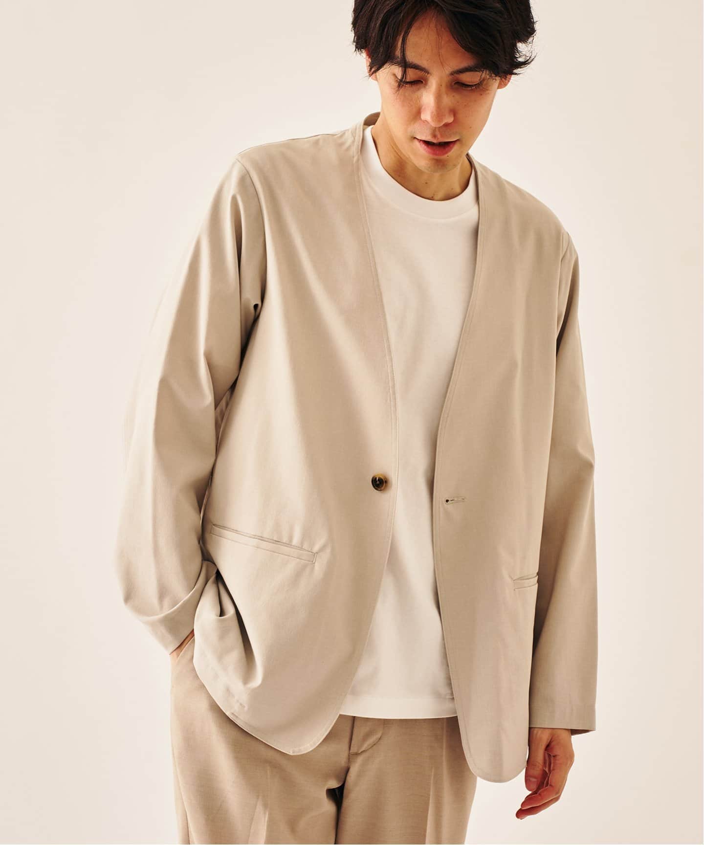 Reflax PBT ウェザーst ジャケット（ノーカラージャケット）｜417