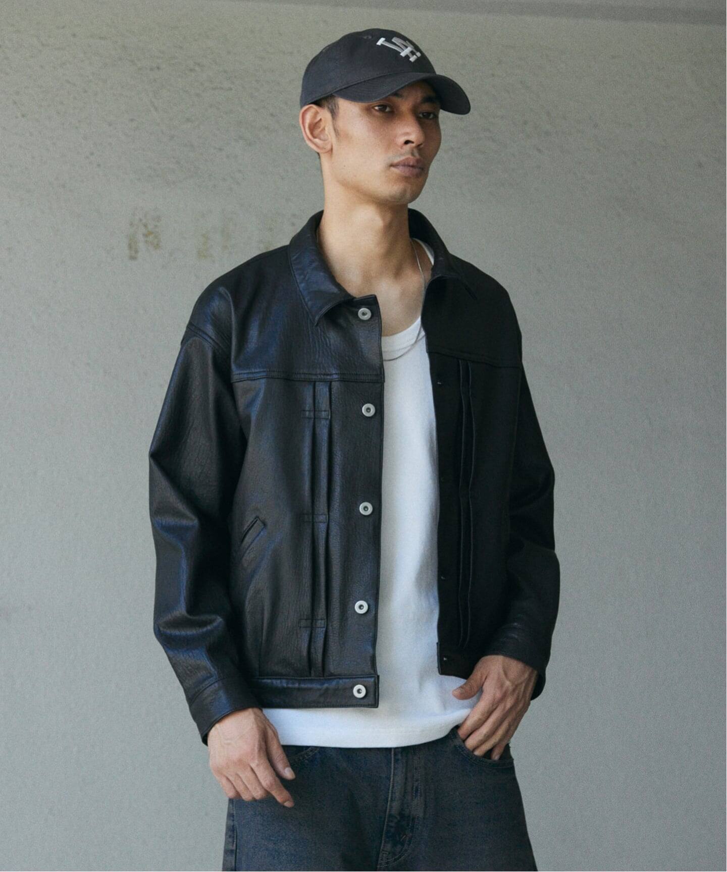 ニュージーランド ラムレザー トラッカージャケット（レザージャケット