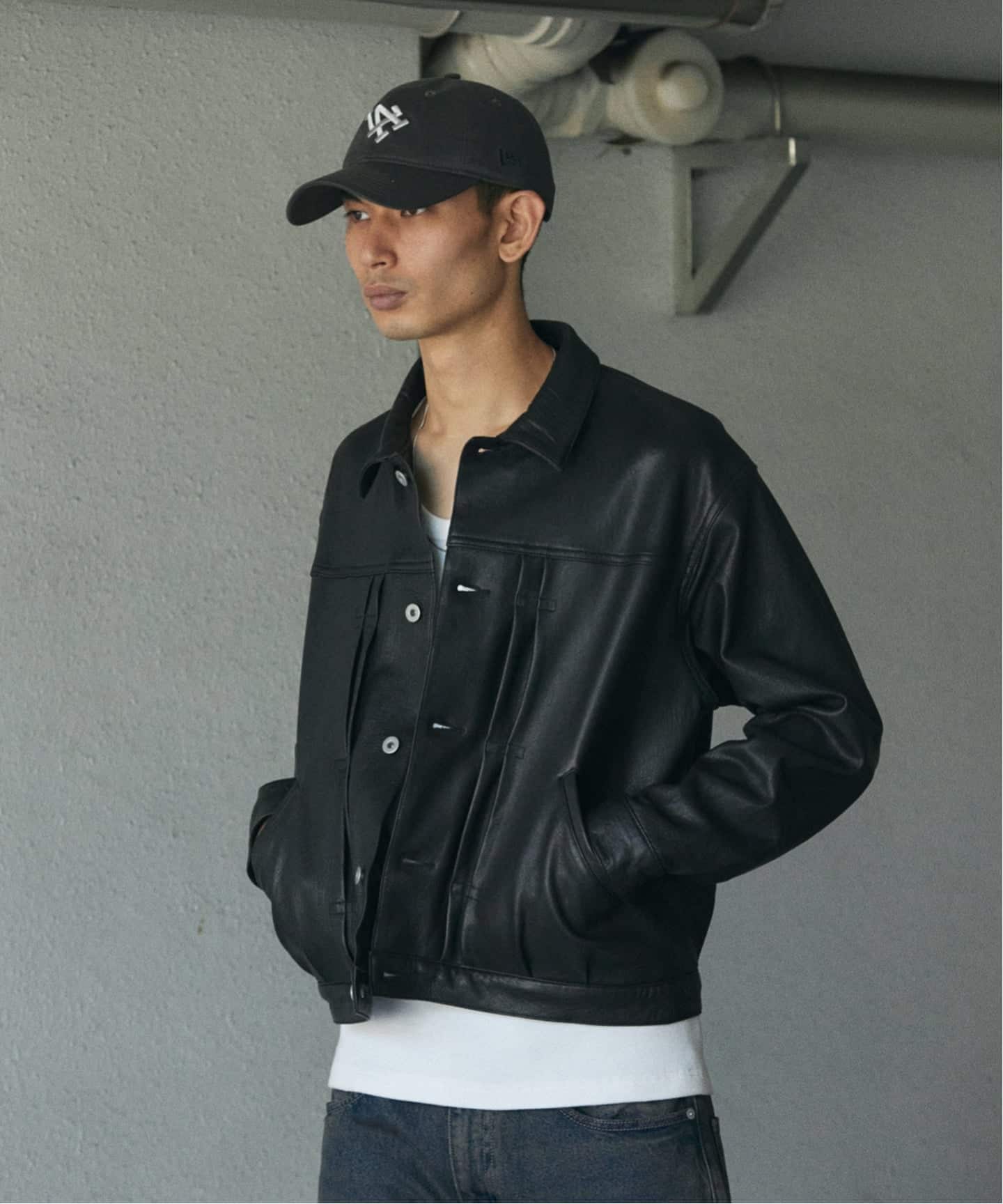 ニュージーランド ラムレザー トラッカージャケット（レザージャケット