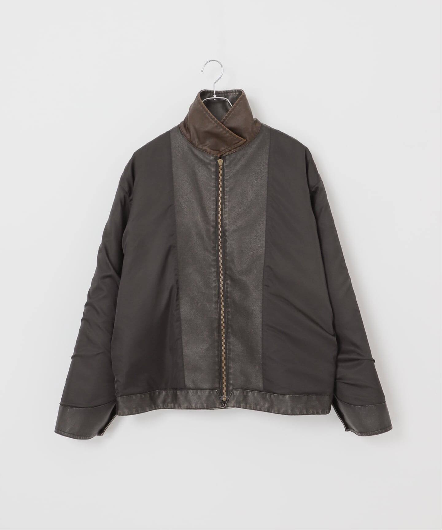 PLANET OF EARTH】フェード加工 フェイクレザーブルゾン（レザー