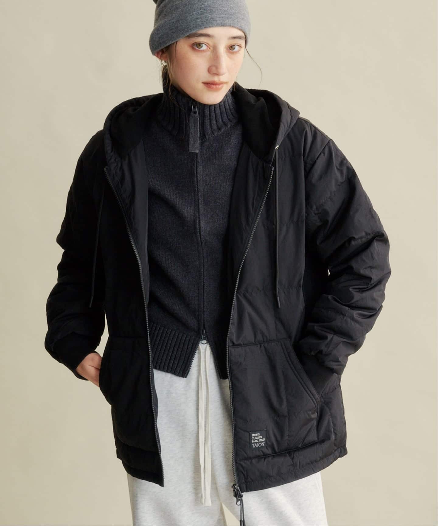 TAION SC FRONT ZIP DOWN HOODIE（ダウンジャケット）｜BOICE FROM