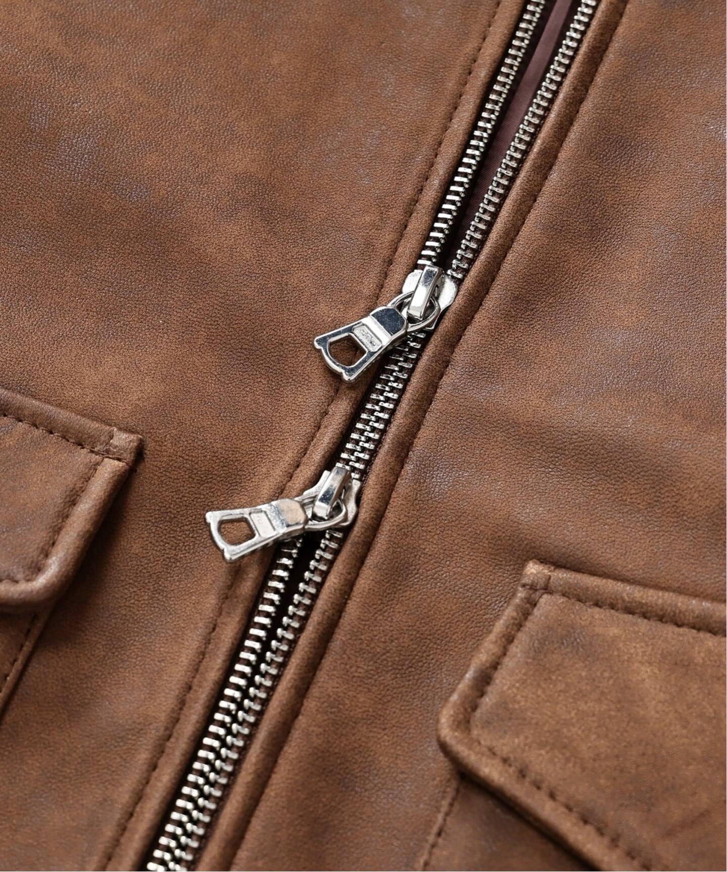 LA BOUCLE (ラブークル) LAMB LEATHER FLIGHT ジャケット（レザー