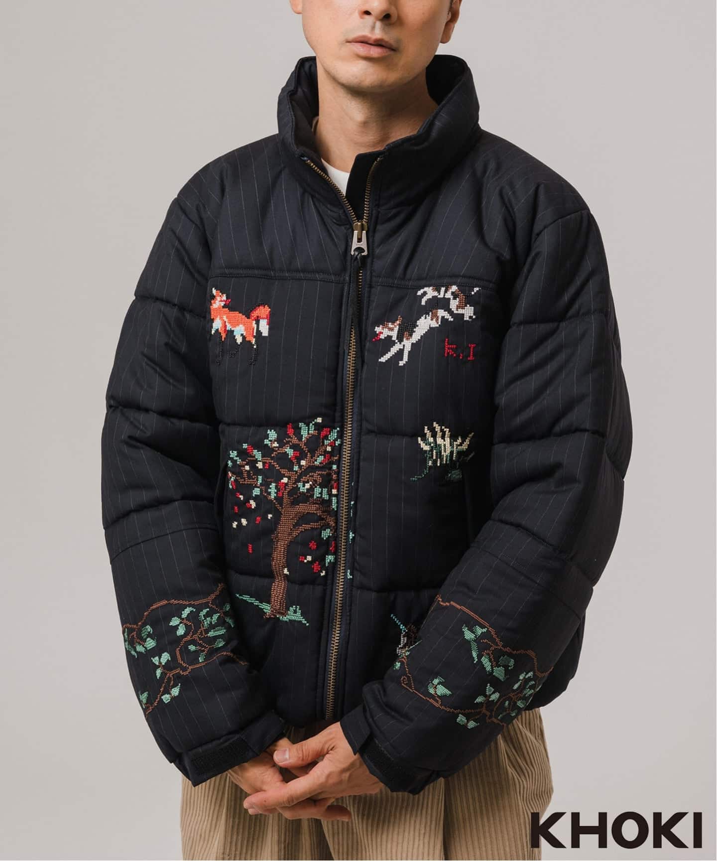 KHOKI（コッキ）別注 embroidery puffer jacke（その他ブルゾン