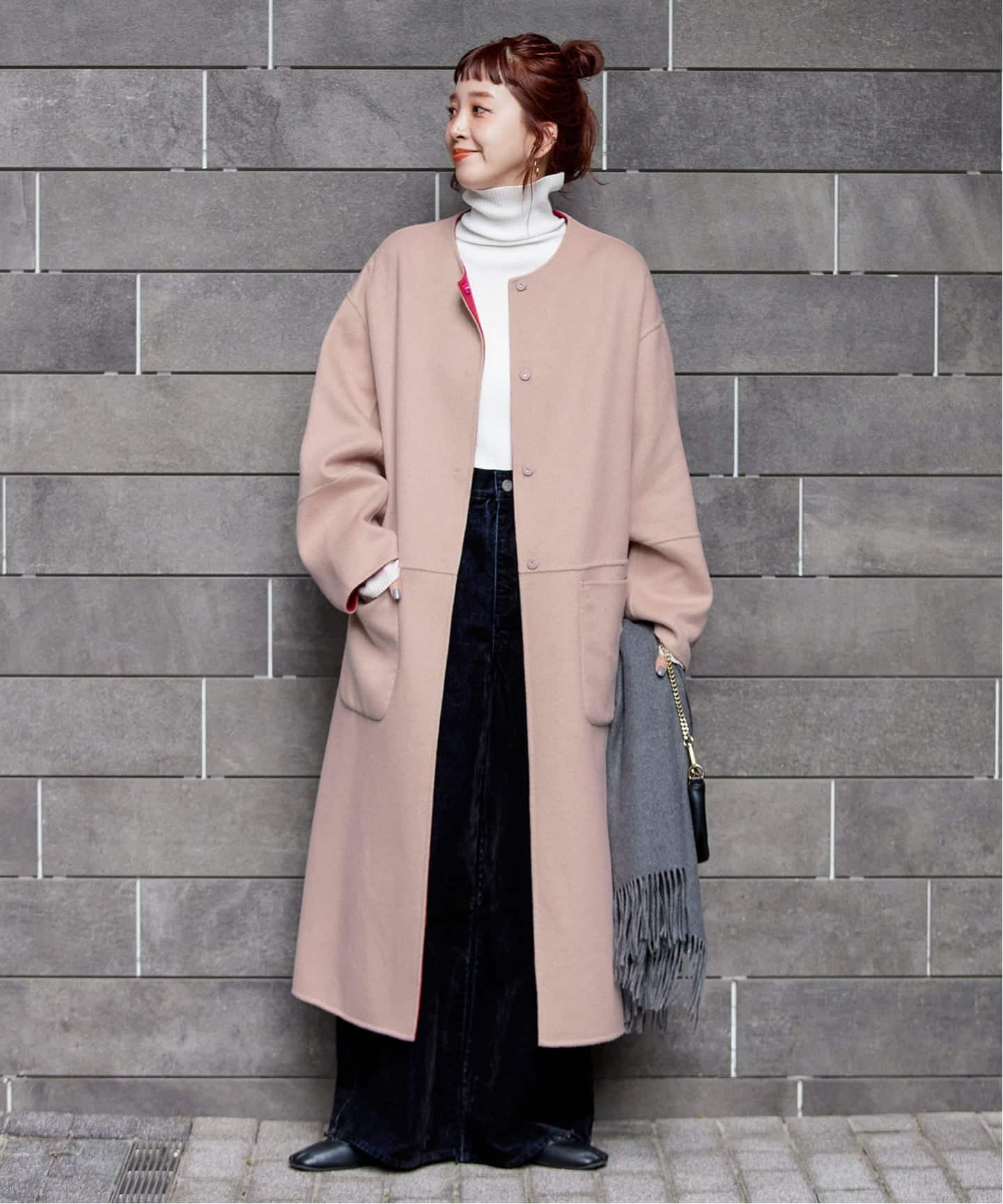 S120ブレンドリバーシブルコート（ノーカラーコート）｜B.C STOCK