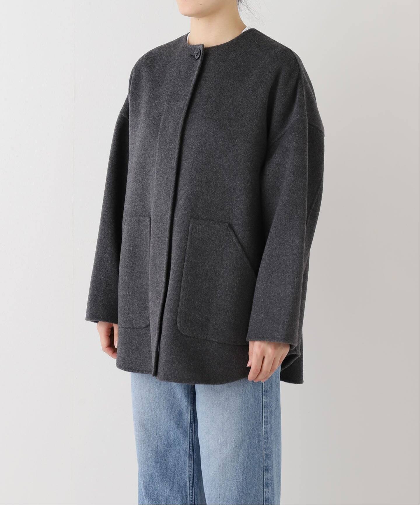 ≪WEB限定追加≫ハミルトンリバークルーネックコート 2（ノーカラー