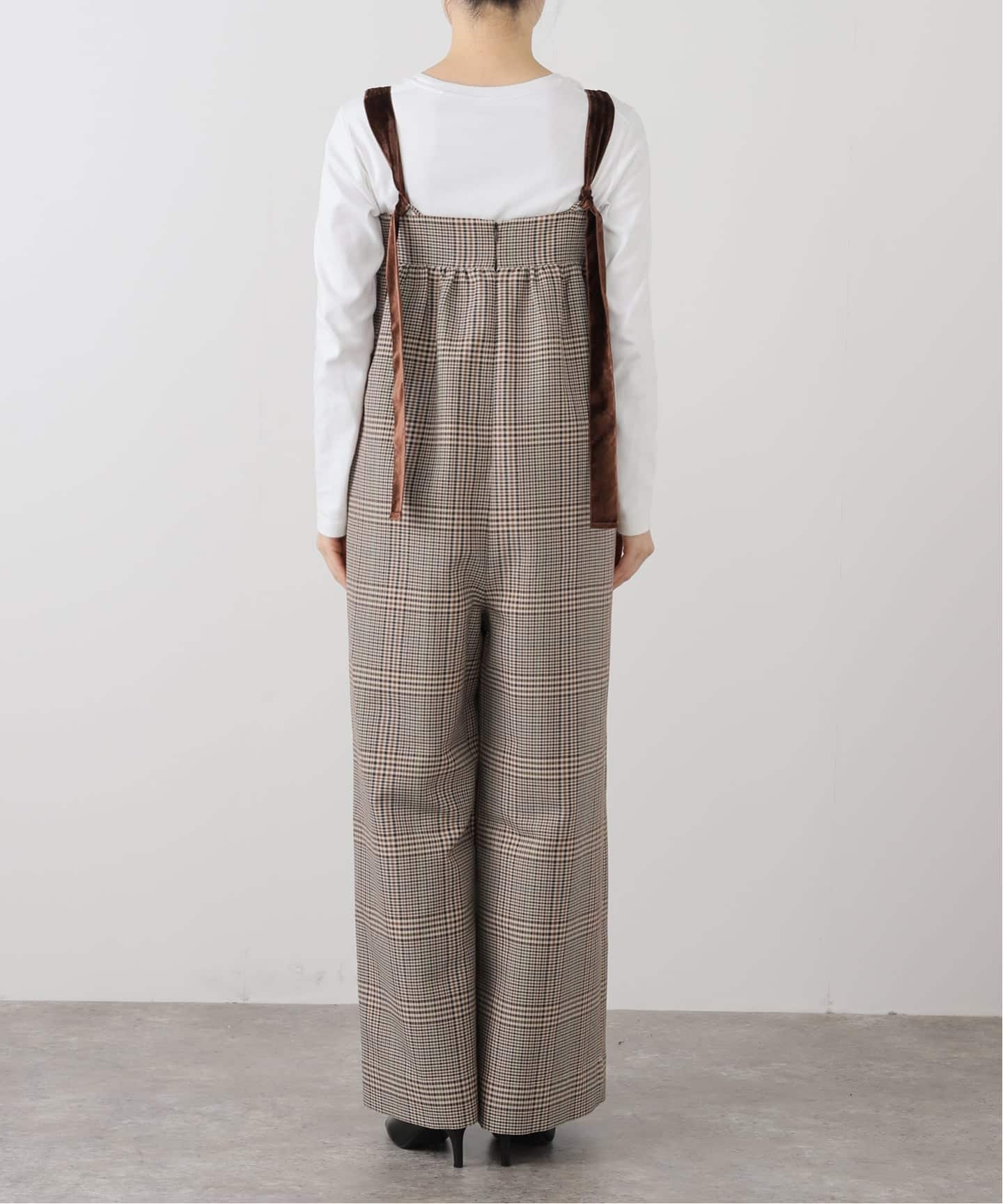 TODAYFUL Check Wide Combinaison（サロペット／オーバーオール