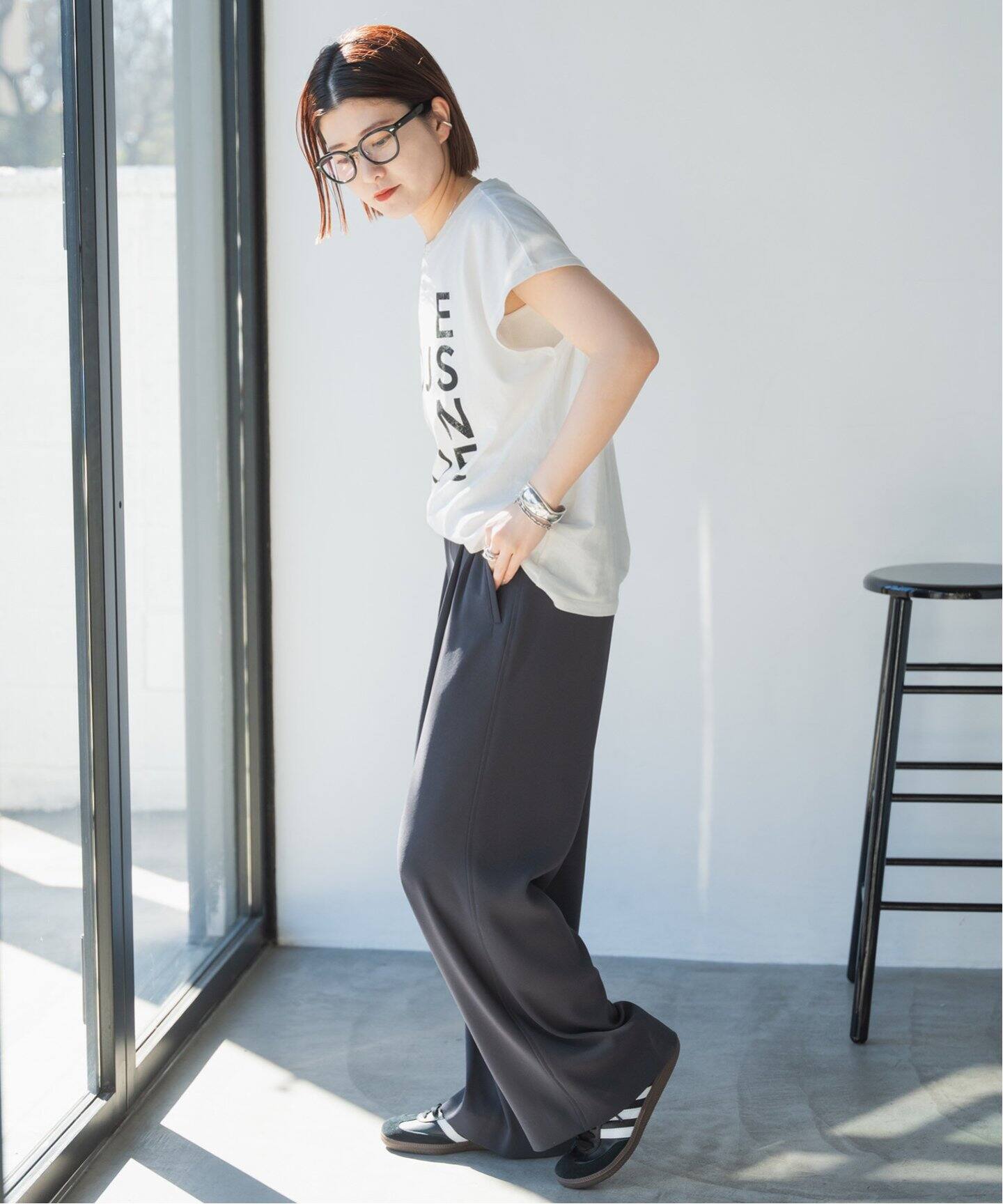 追加》シルキードレープ2タックワイドパンツ（スラックス）｜Spick and