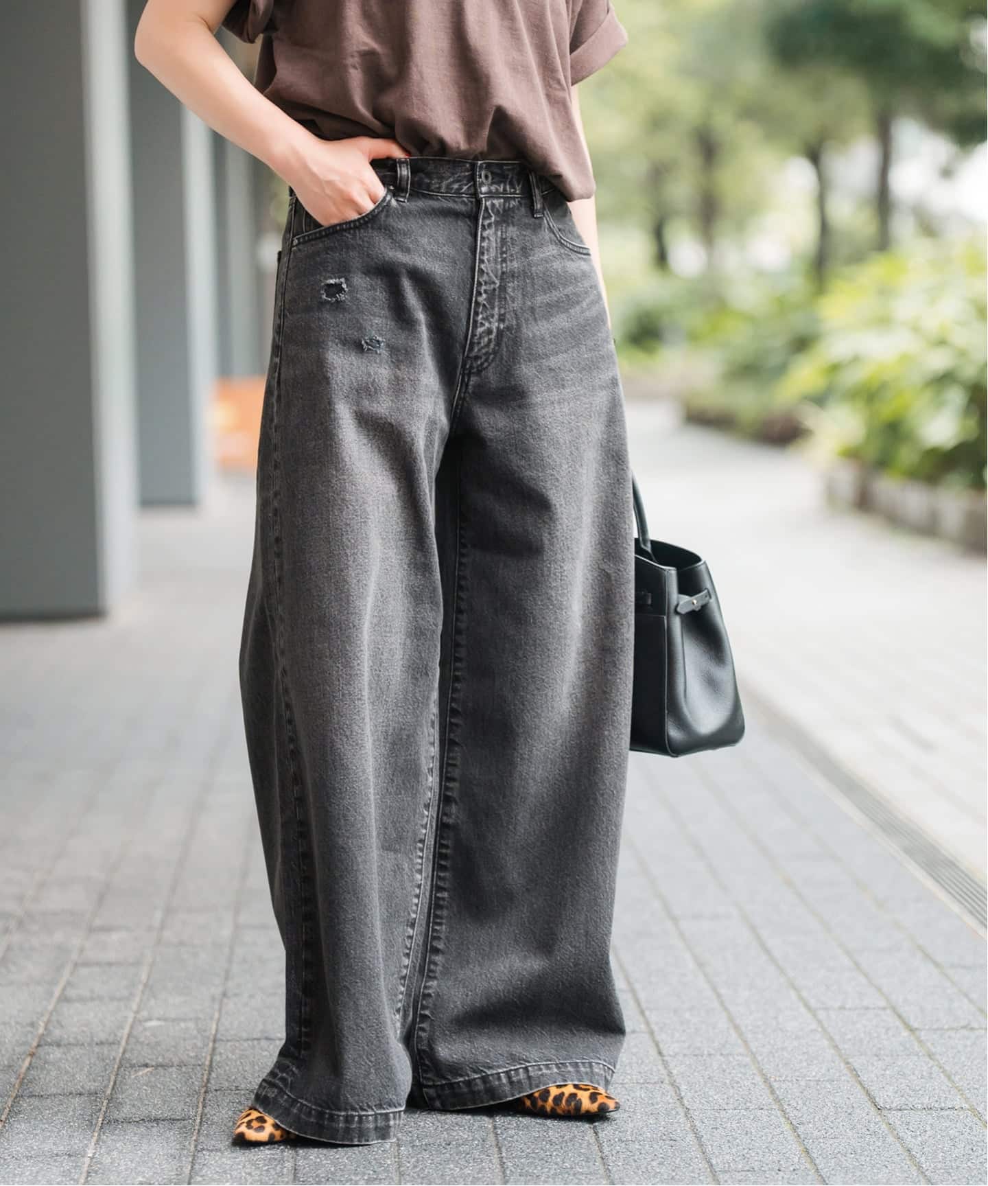 5 1/2 BAGGY DENIM (Black）（デニムパンツ・ジーンズ）｜Spick and