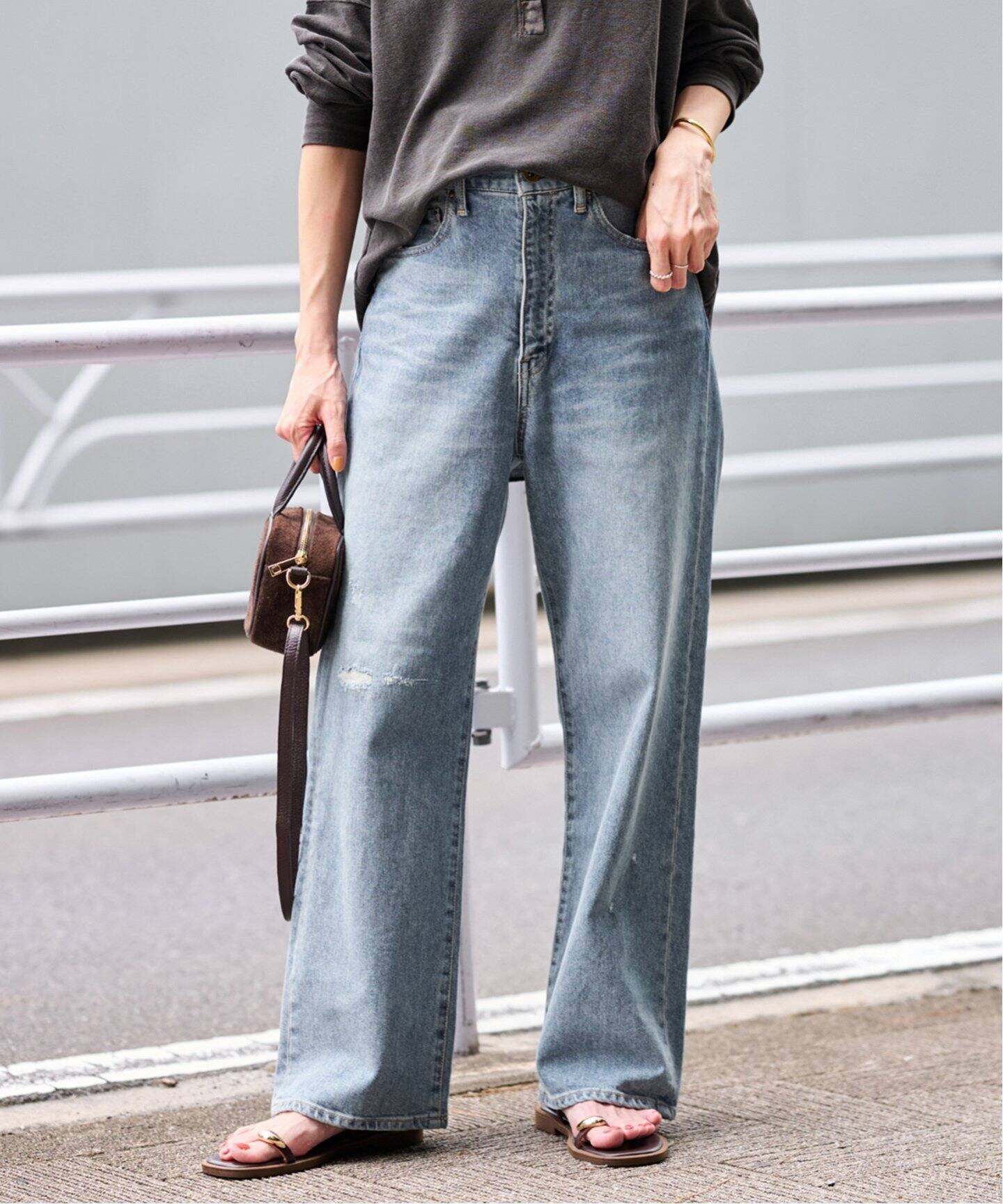 ≪ベストセラー≫デニムストレートパンツ3（デニムパンツ・ジーンズ