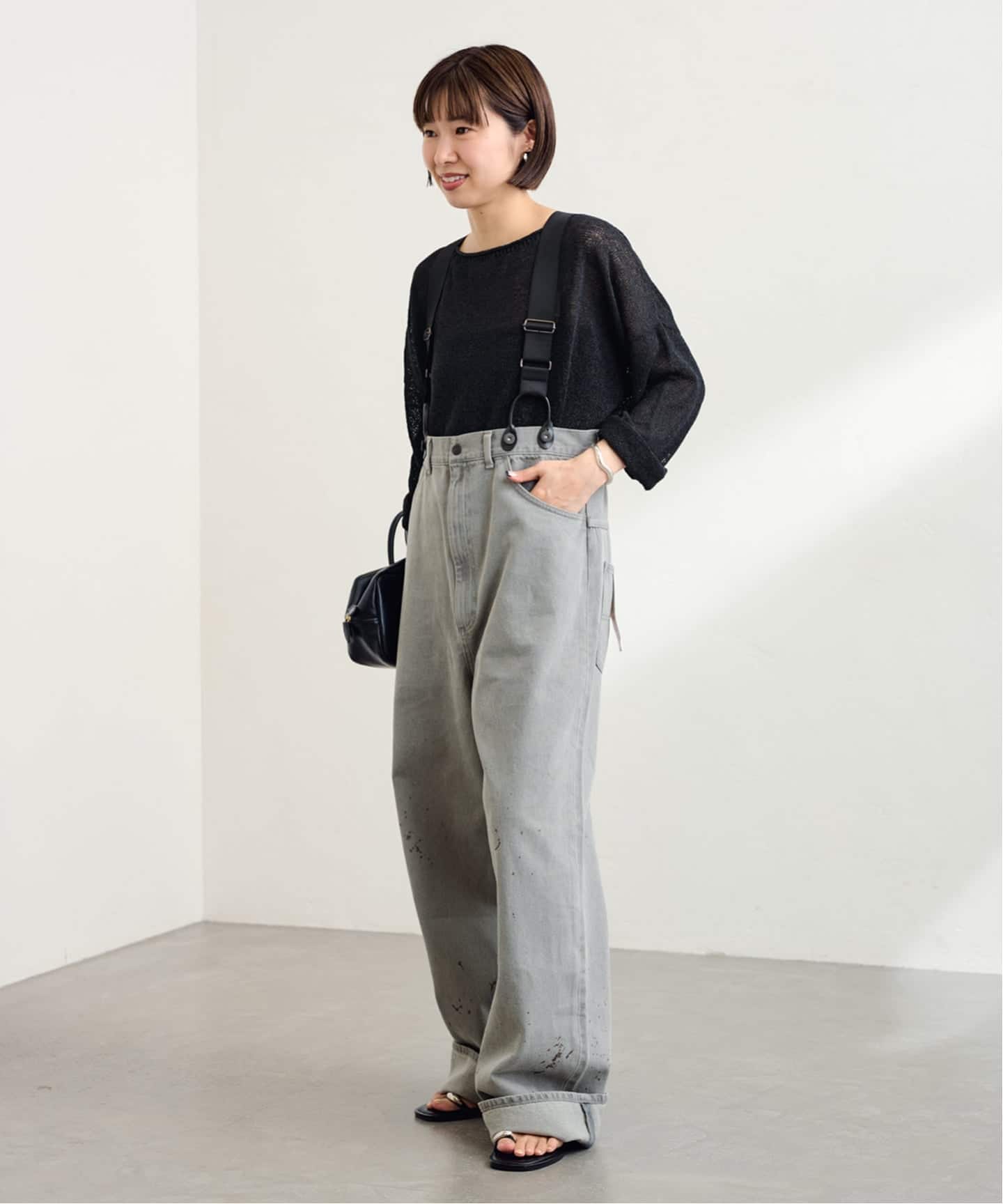 PAYDAY /ペイデイ サスペンダー付きペイント加工デニム（デニムパンツ