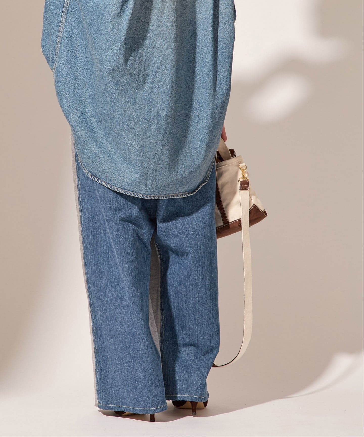 別注》【INSCRIRE*LEE*LESSAGE】ドッキングパンツ：デニム（デニム