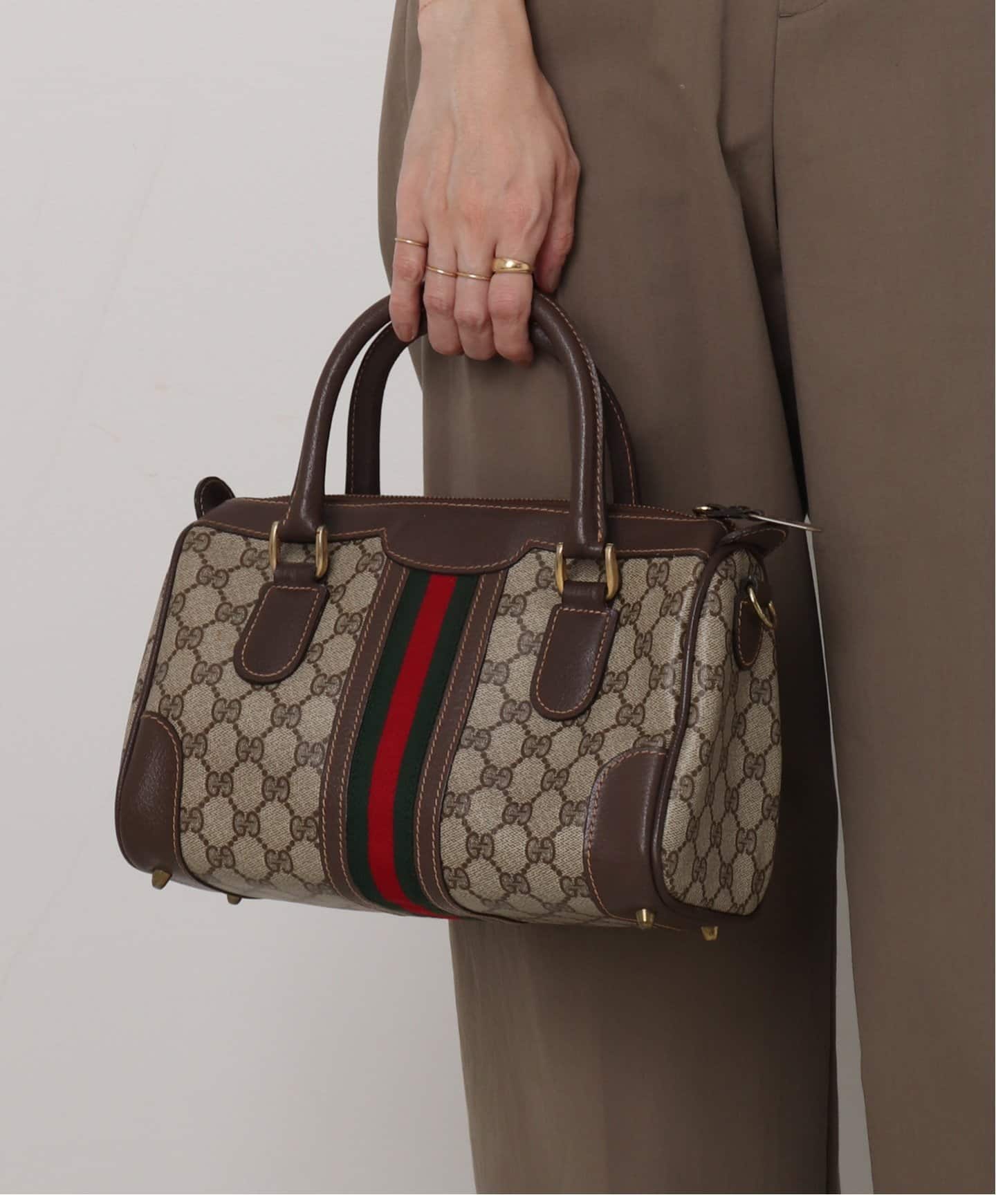 VINTAGE GUCCI /グッチ】ボストンバッグ gg supreme（ボストンバッグ