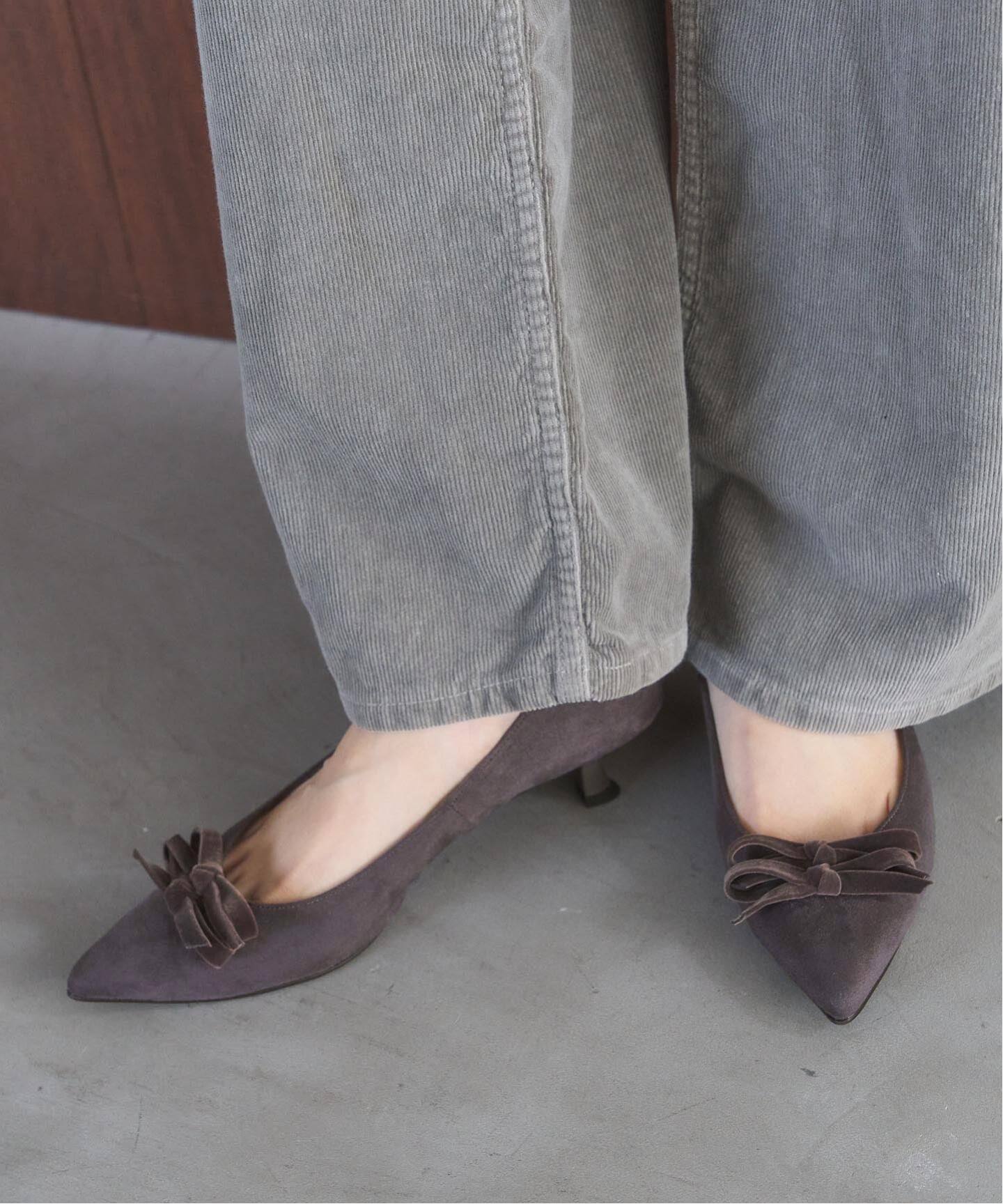 4.5cmポインテッドダブルリボンパンプス（パンプス）｜LE TALON（ル