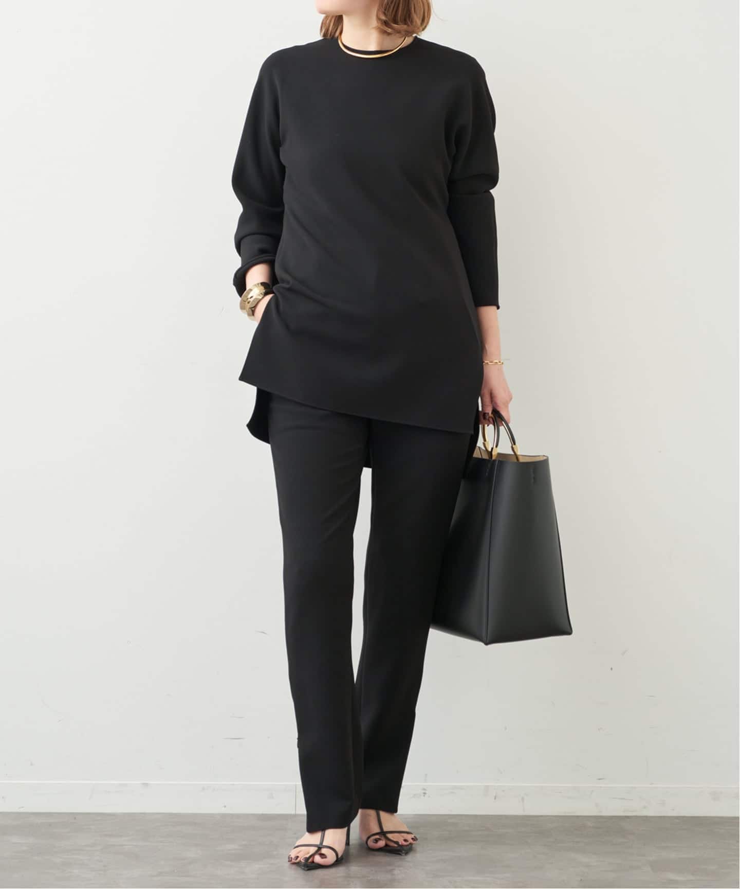 トリアセジョーゼット クルーネックプルオーバー（シャツ／ブラウス