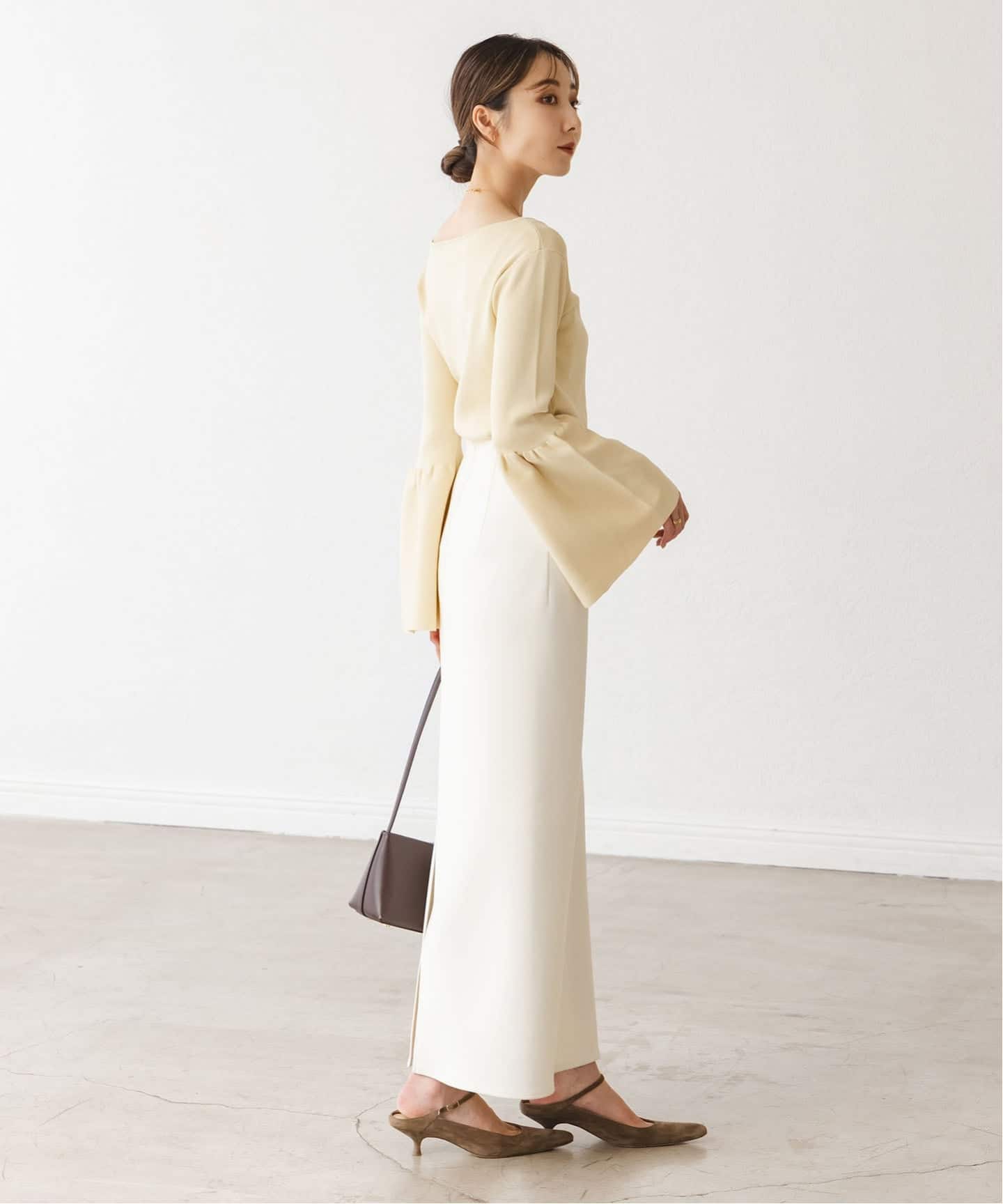 追加》【洗える】コンフォートジャージーライクタイトスカート8