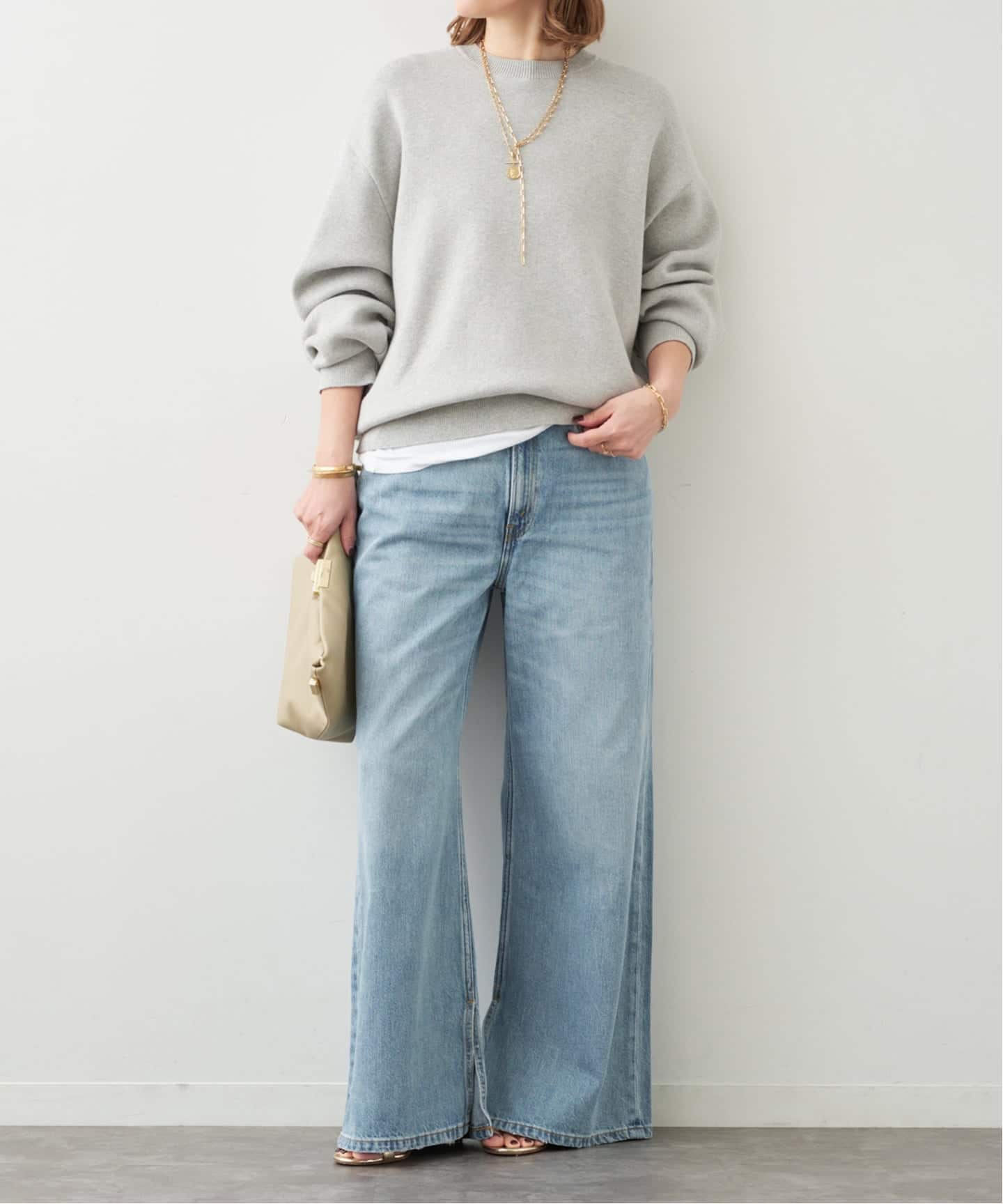 SMOOTH TOP クルーネック プルオーバー（ニット／セーター）｜Deuxieme