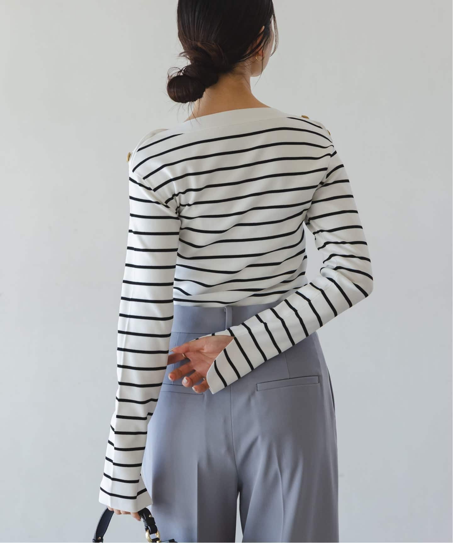 ショルダーボタンニットプルオーバー（ニット／セーター）｜NOBLE