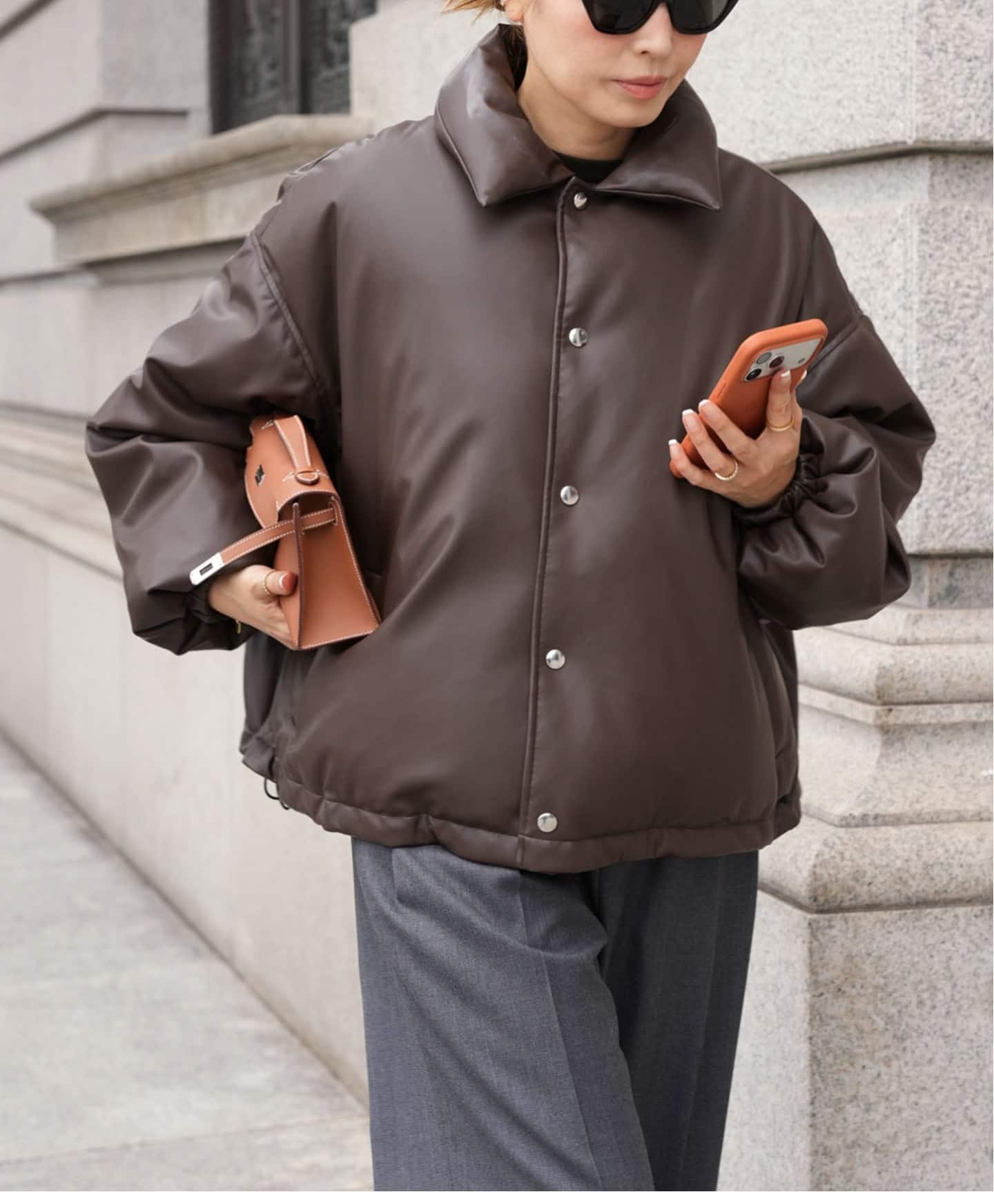 CALUX/キャラクス】SHORT COACH JACKET（ダウンジャケット）｜Deuxieme