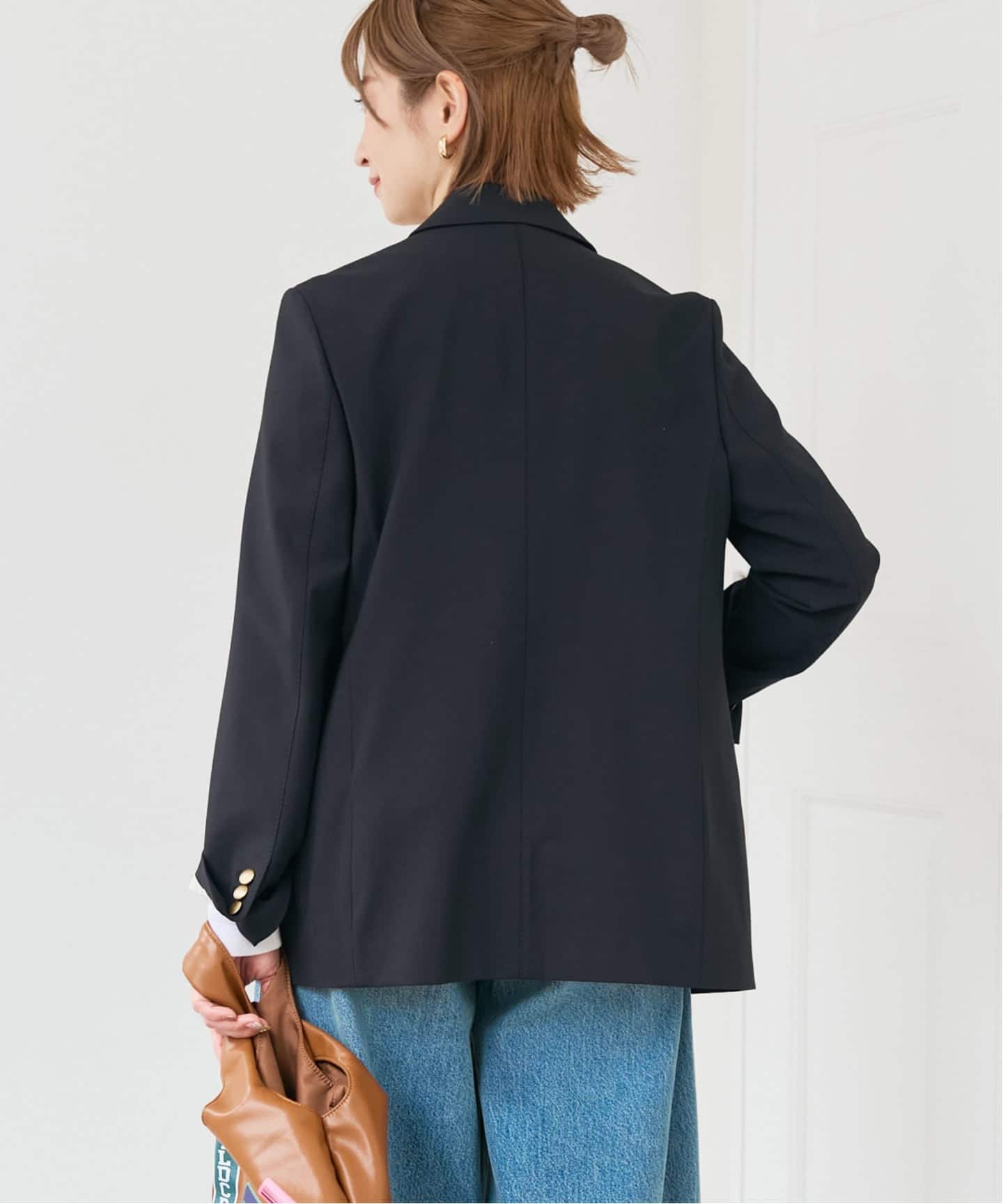 新色有り / 追加》プレーンウィーブダブルブレストジャケット