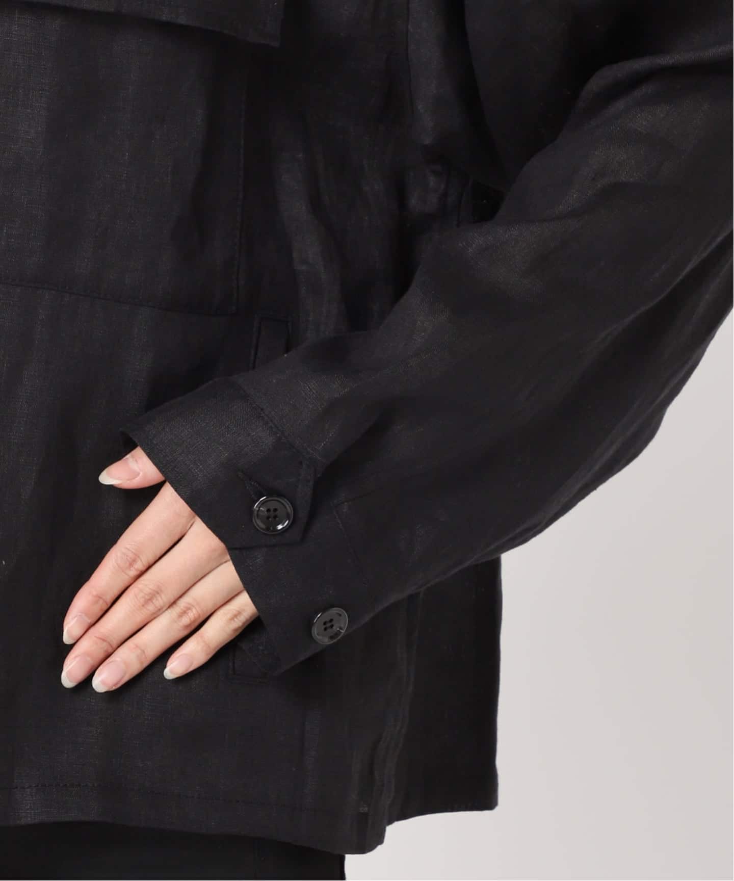 追加予約》リネンミリタリージャケット（ミリタリー）｜JOURNAL