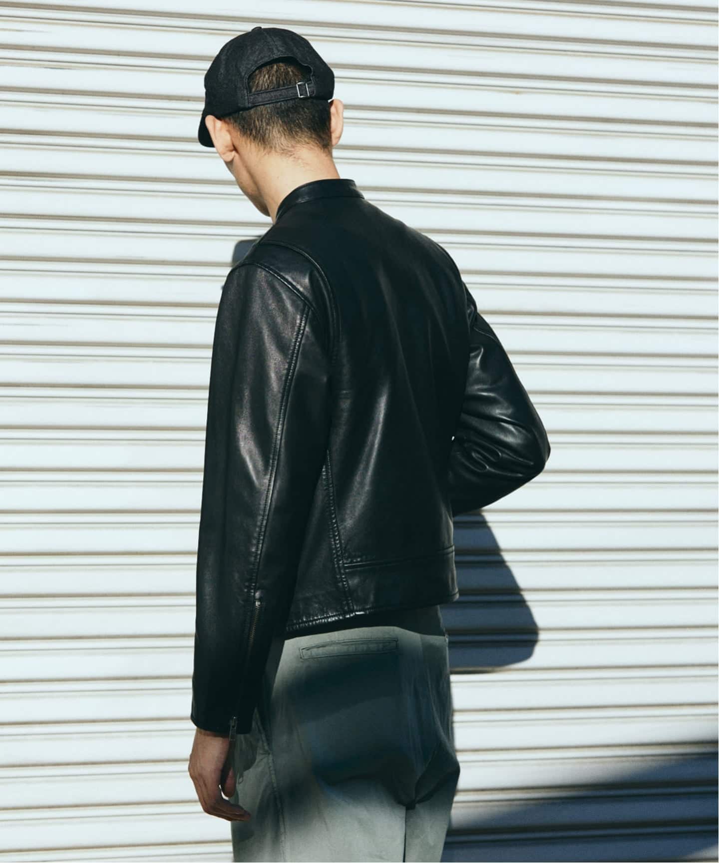 ウォッシュ シープ レザー シングル ライダース（レザージャケット