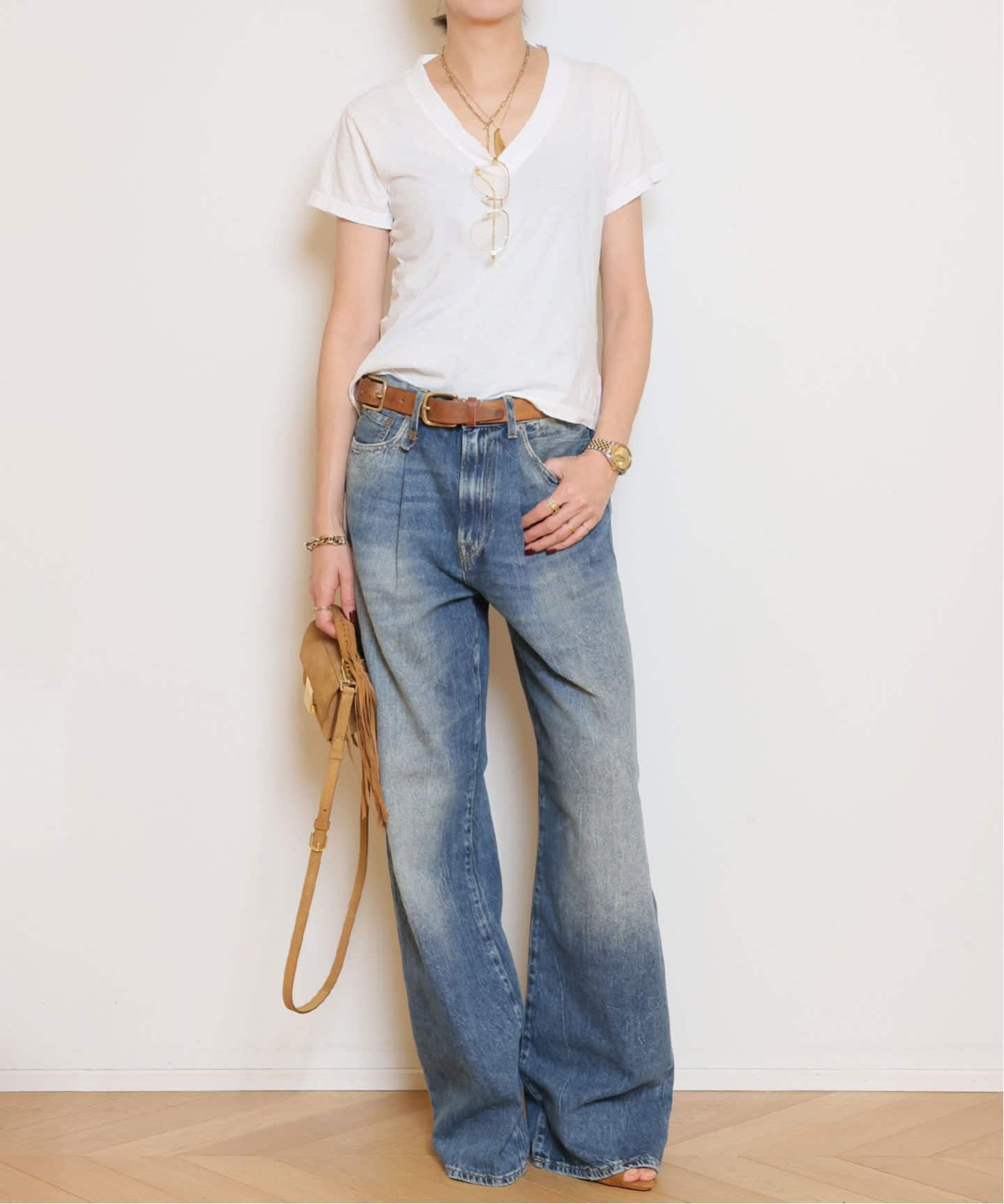 R13/アールサーティーン】DAMON TUCK デニム（スラックス）｜MUSE de