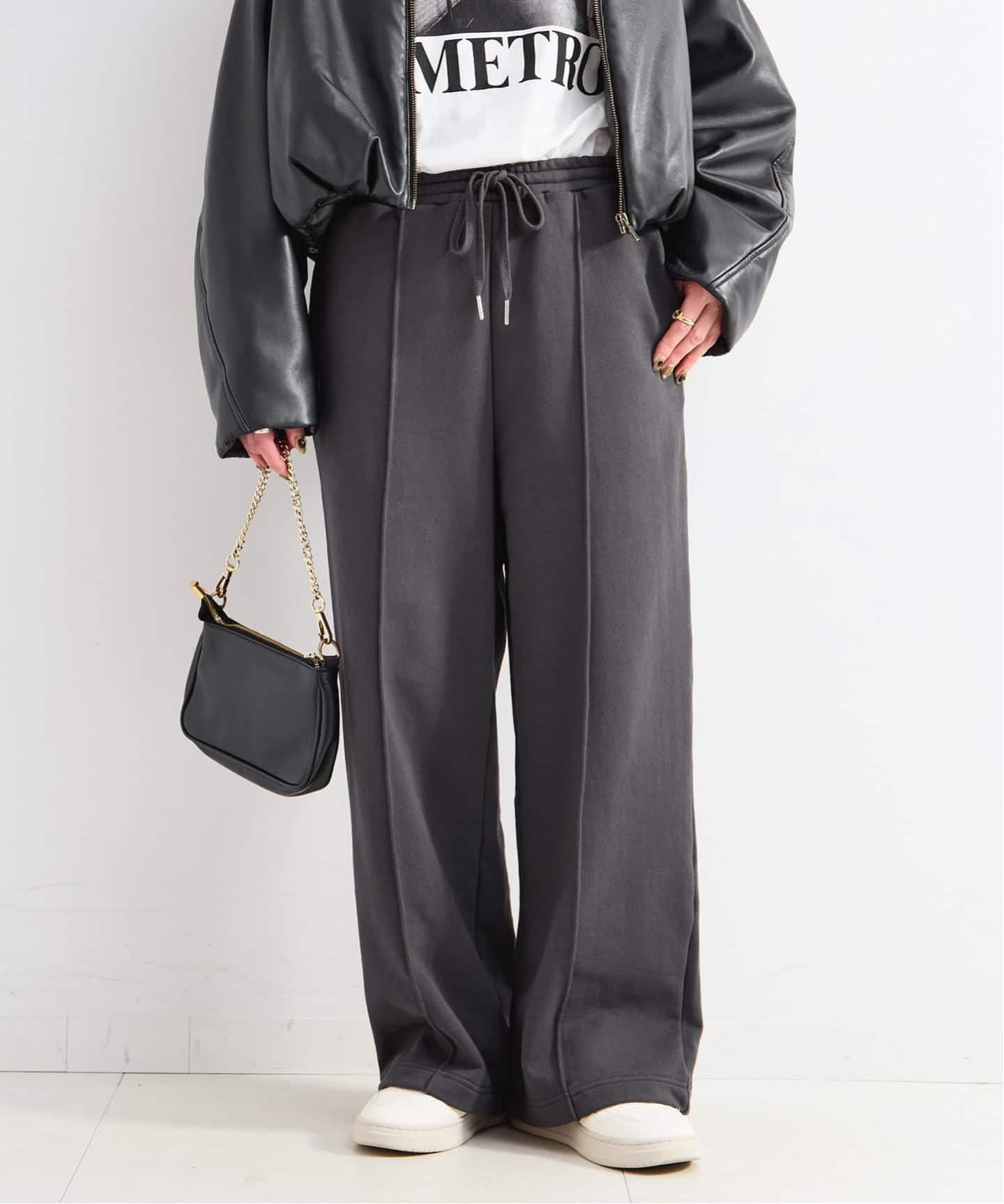 ウォッシャブル / 裏毛ピンタックストレートパンツ（その他パンツ