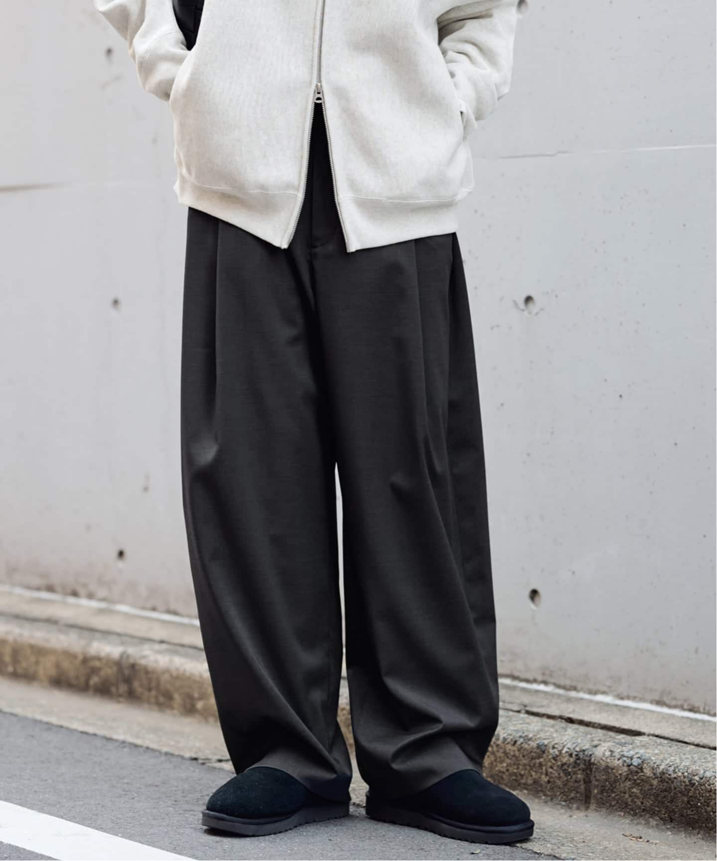 ≪追加予約≫タックカーブバックゴムパンツ（スラックス）｜FRAMeWORK