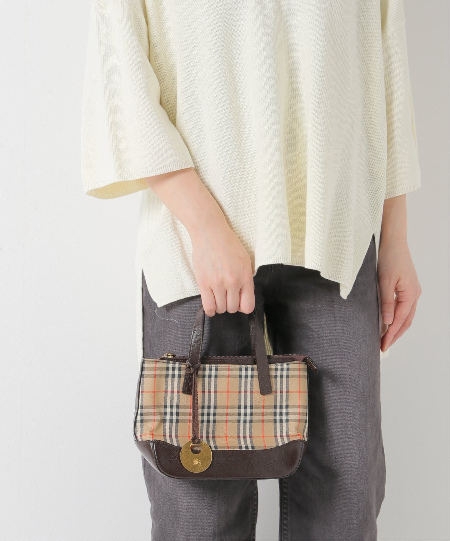 BURBERRY / バーバリー】ノバチェックバッグ / ブラウン（ハンドバッグ