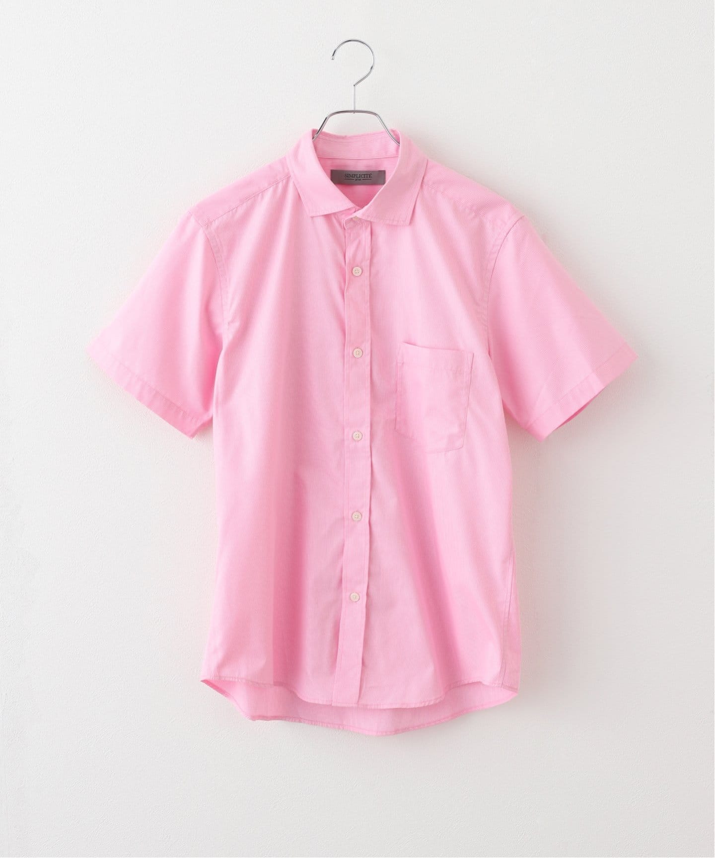 ピンストライプ ボタンダウン半袖シャツ（シャツ／ブラウス）｜B.C