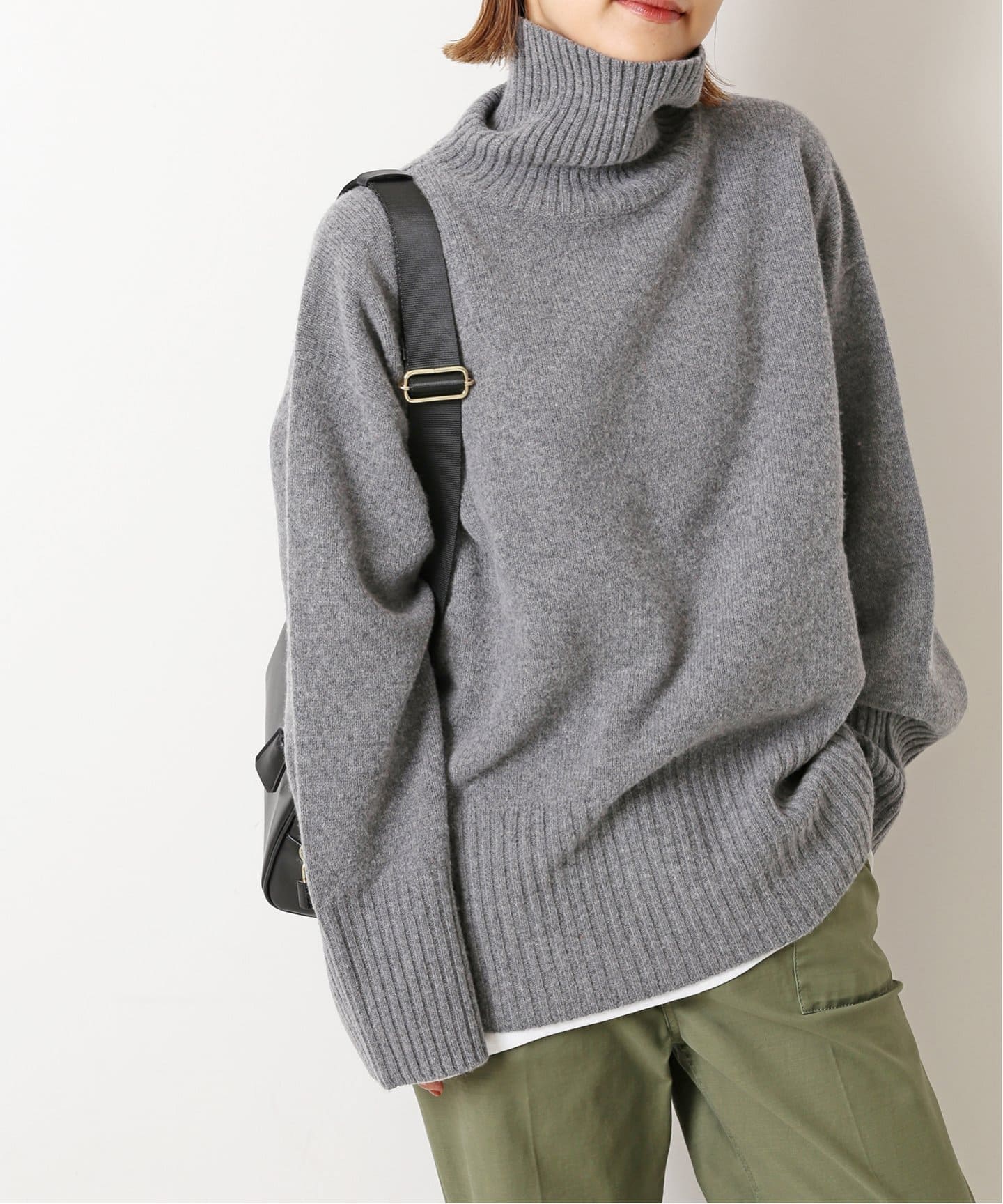 ウールカシミヤ タートルネックプルオーバー（ニット／セーター